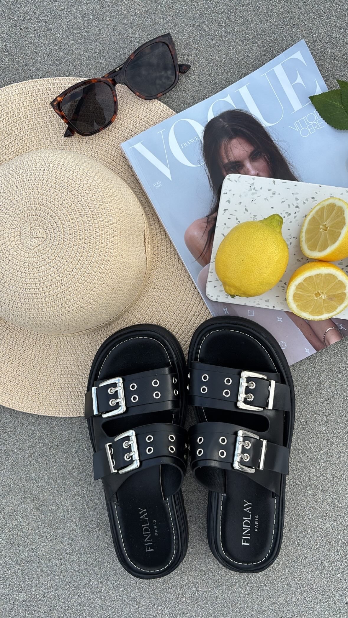 Mules noires MADELINE