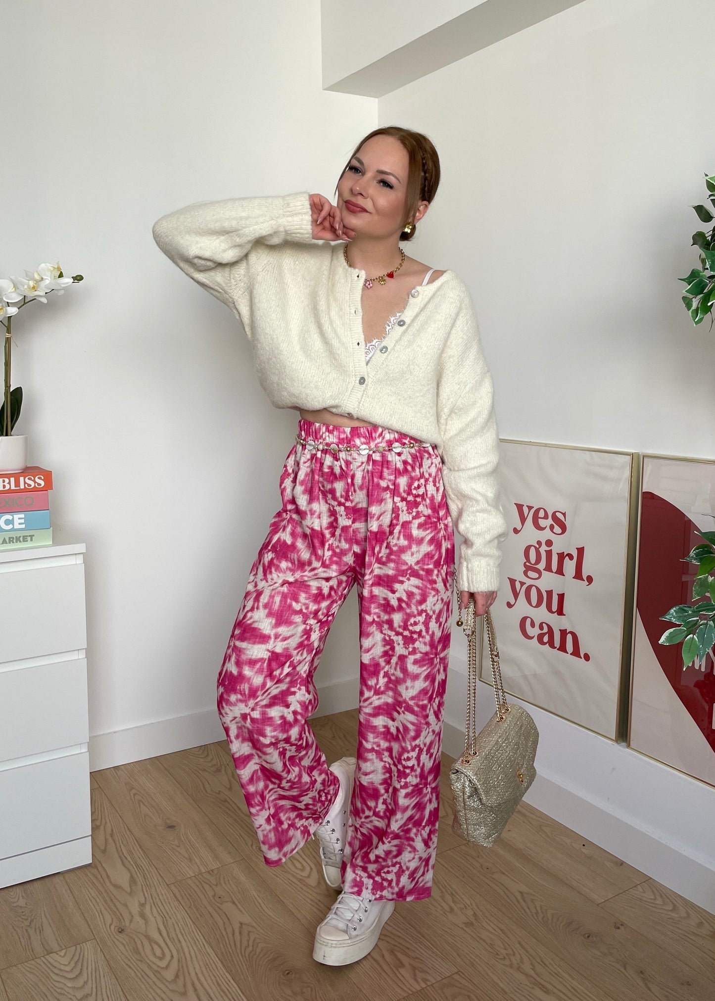 Pantalon fluide rose SORA