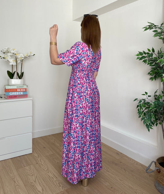 Robe longue rose MÉLODIE