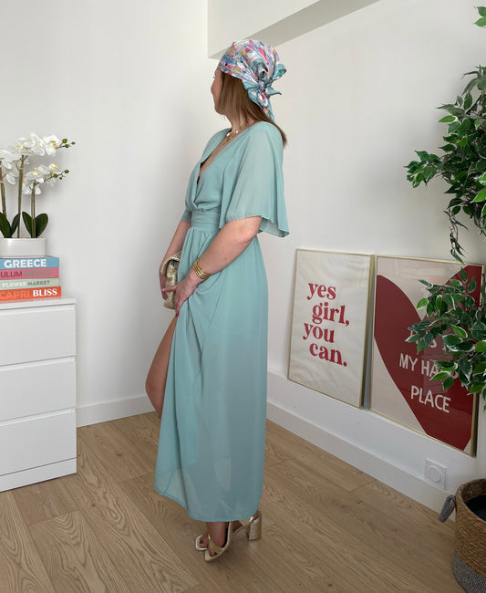 Robe longue vert d'eau KARLIA