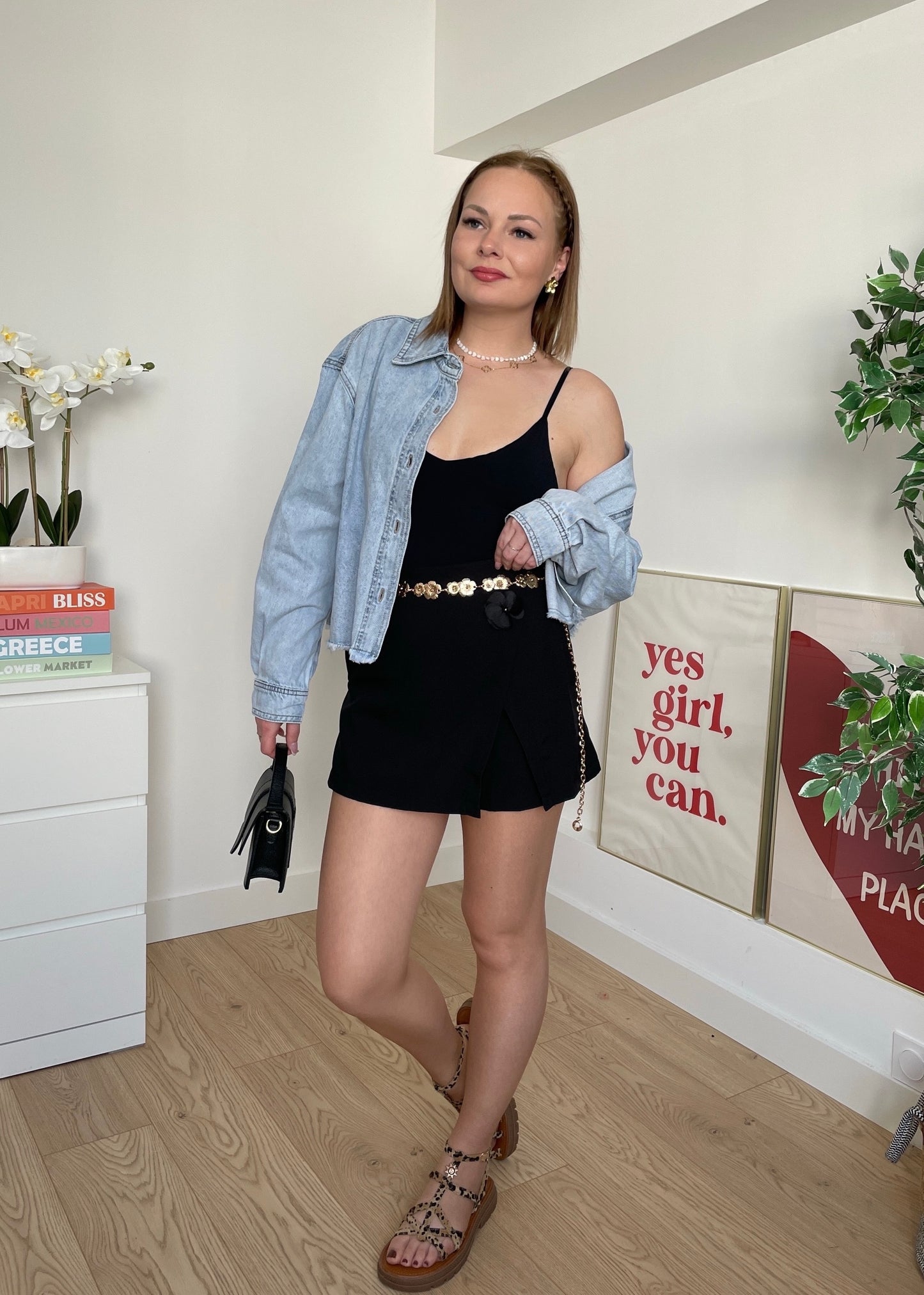 Jupe-short noire GABRIELA