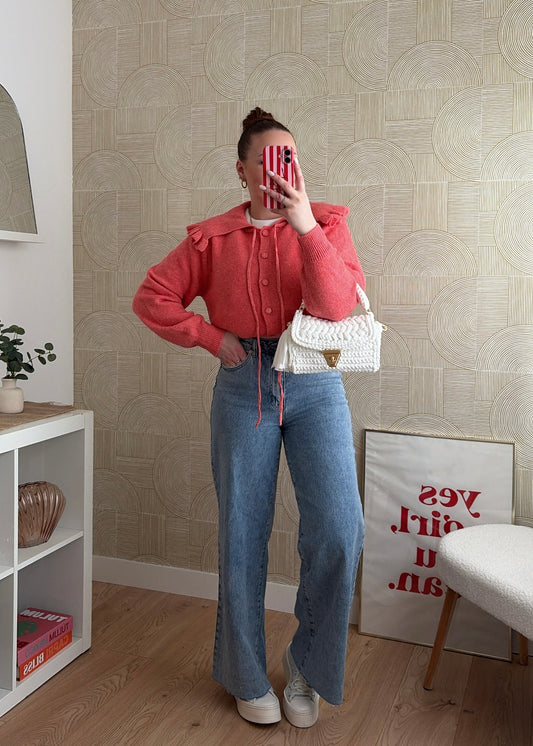 Gilet maille corail - CLAUDIA