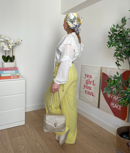 Pantalon fluide jaune CLAIRE