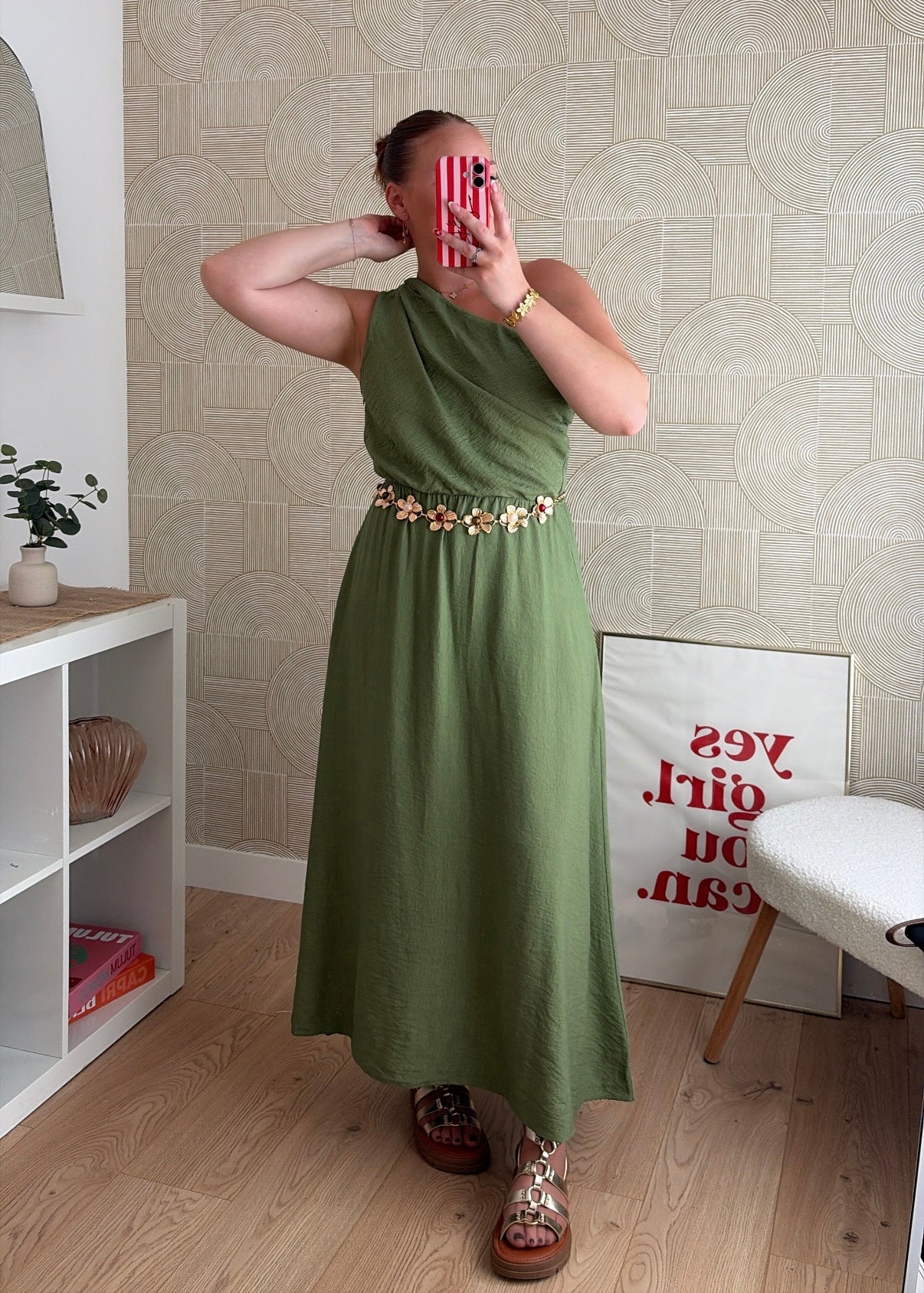 Robe longue olive - IRIS