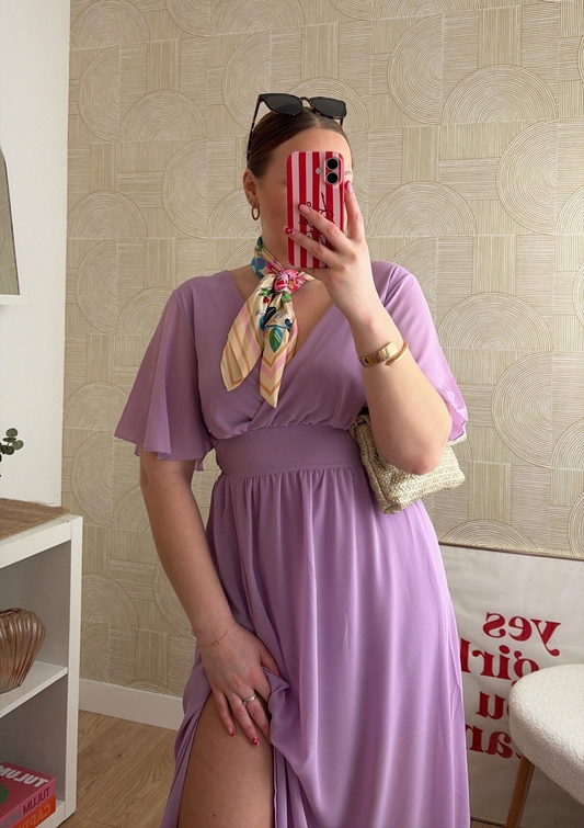 Robe longue parme - KARLIA