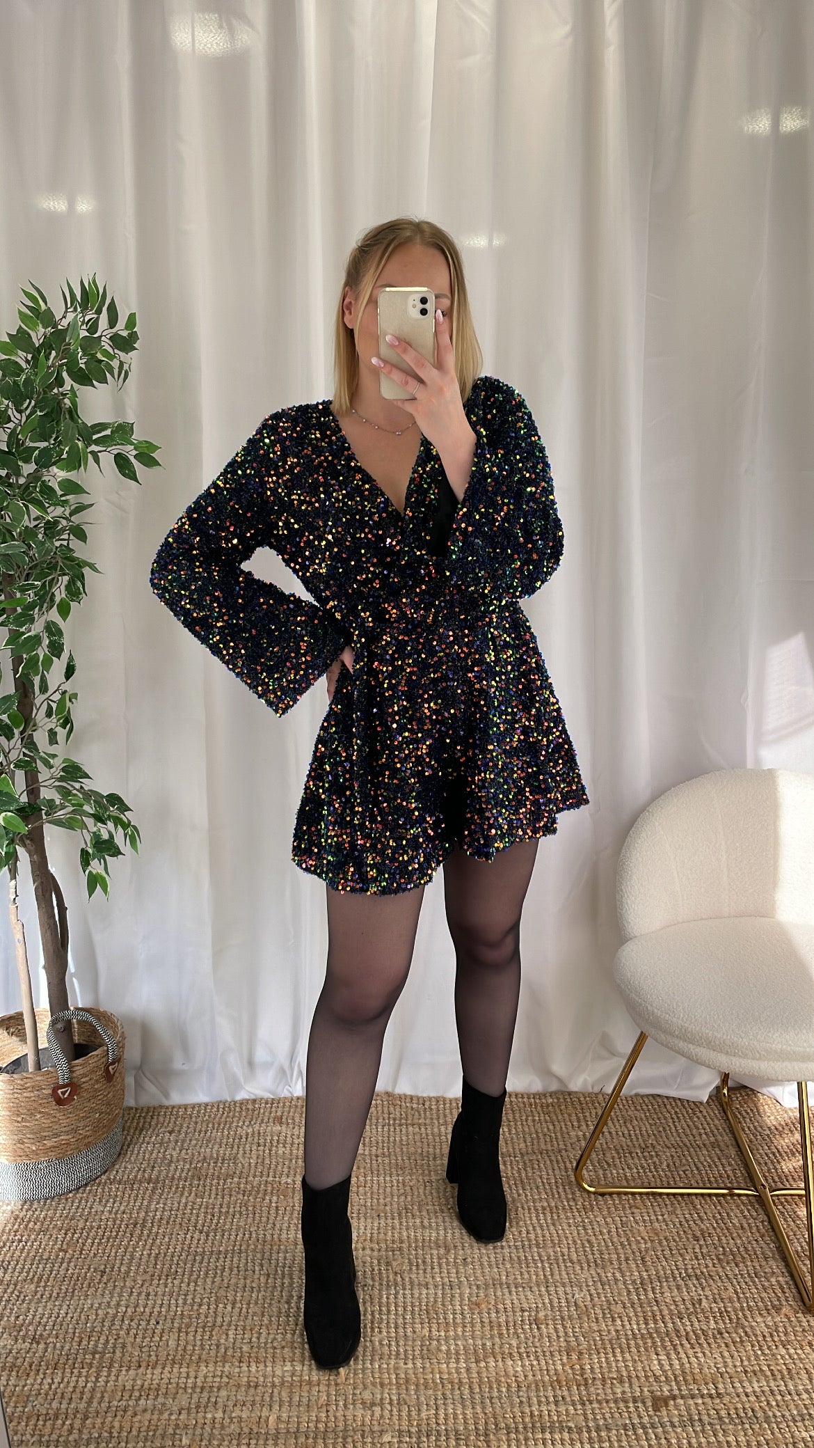 Combi-short multi couleur à sequins DIANA