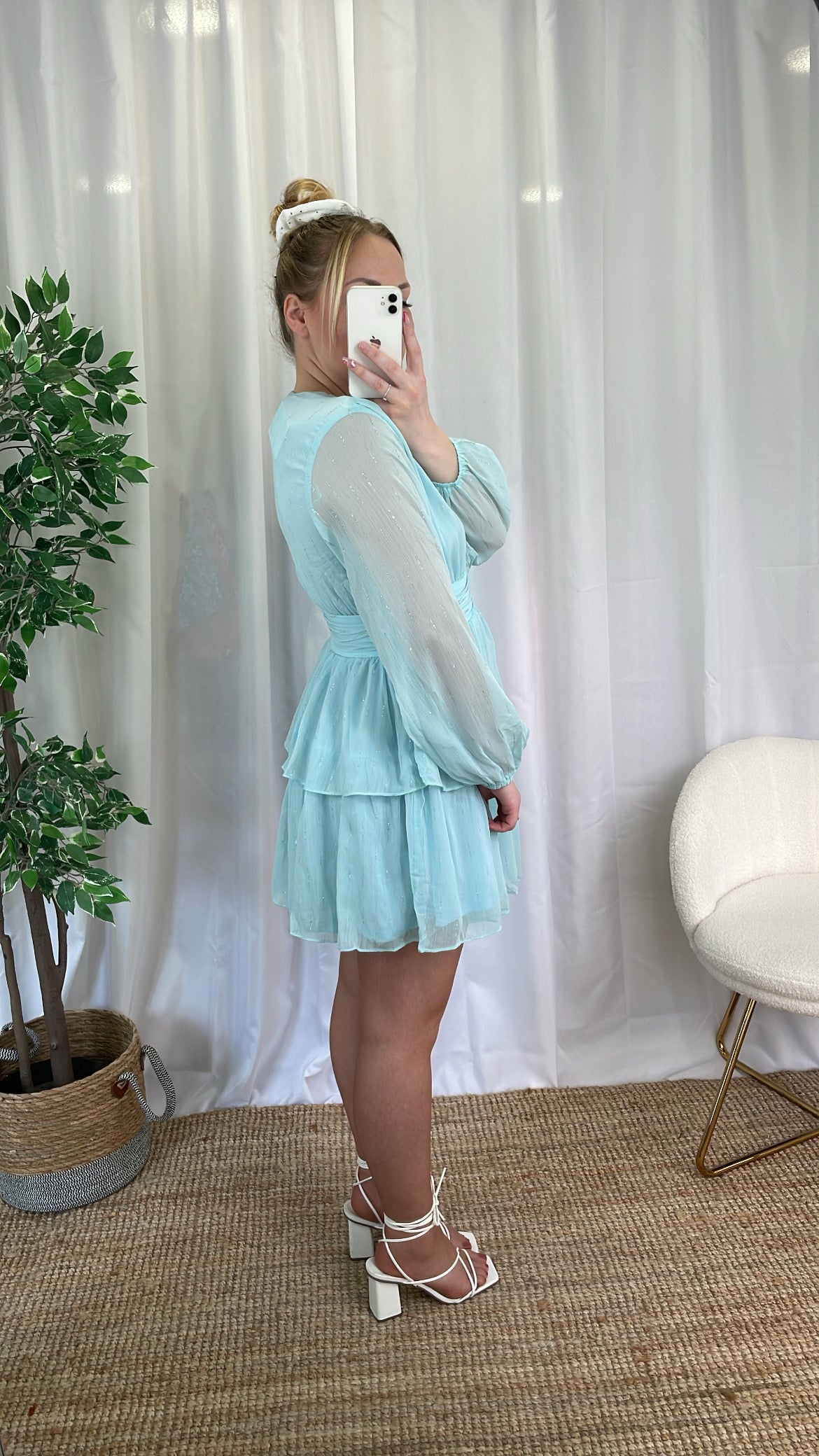 Robe courte CÉRÉMONIE - Vert d’eau