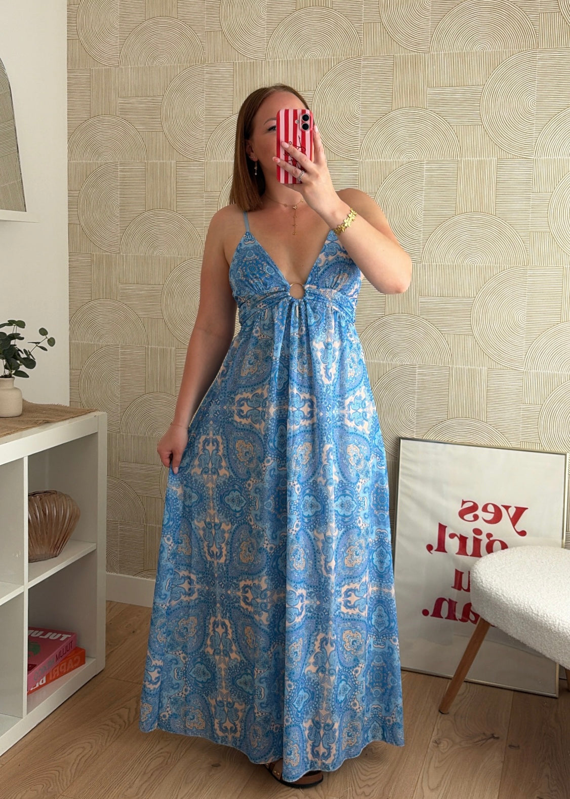 Robe longue bleue - SIENNA