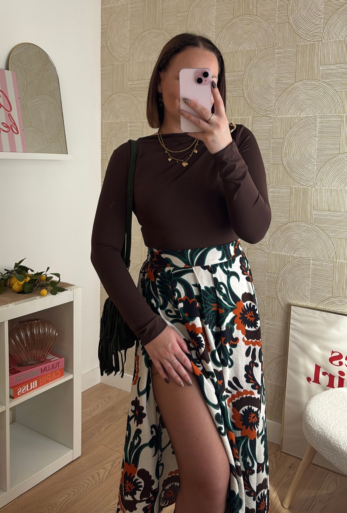 Jupe longue - CREAMY BROWN