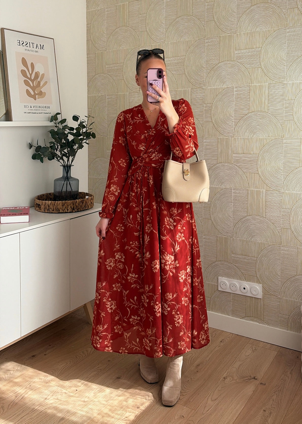 Robe longue rouille - SAFIA