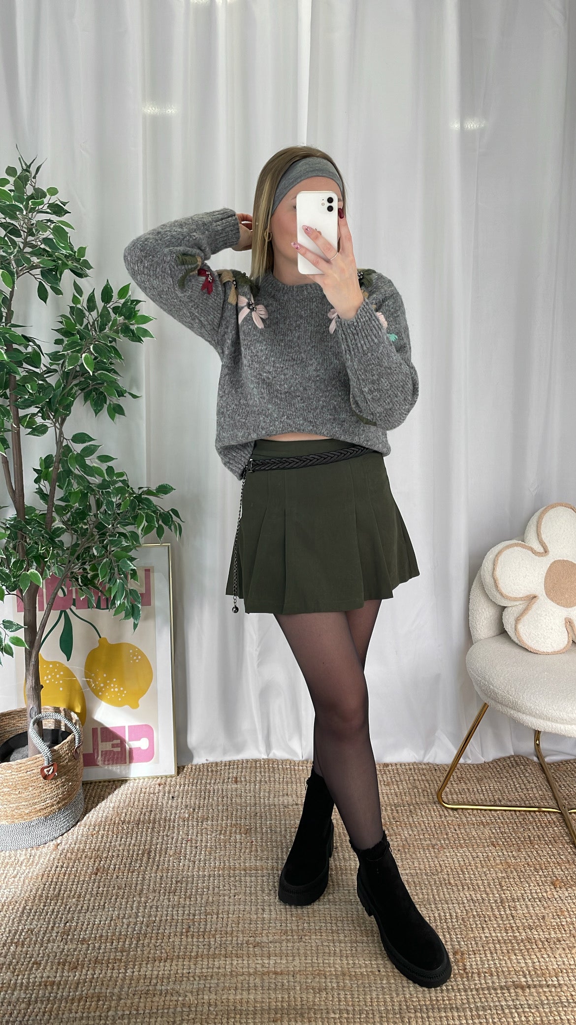 Jupe-short kaki OLD SCHOOL