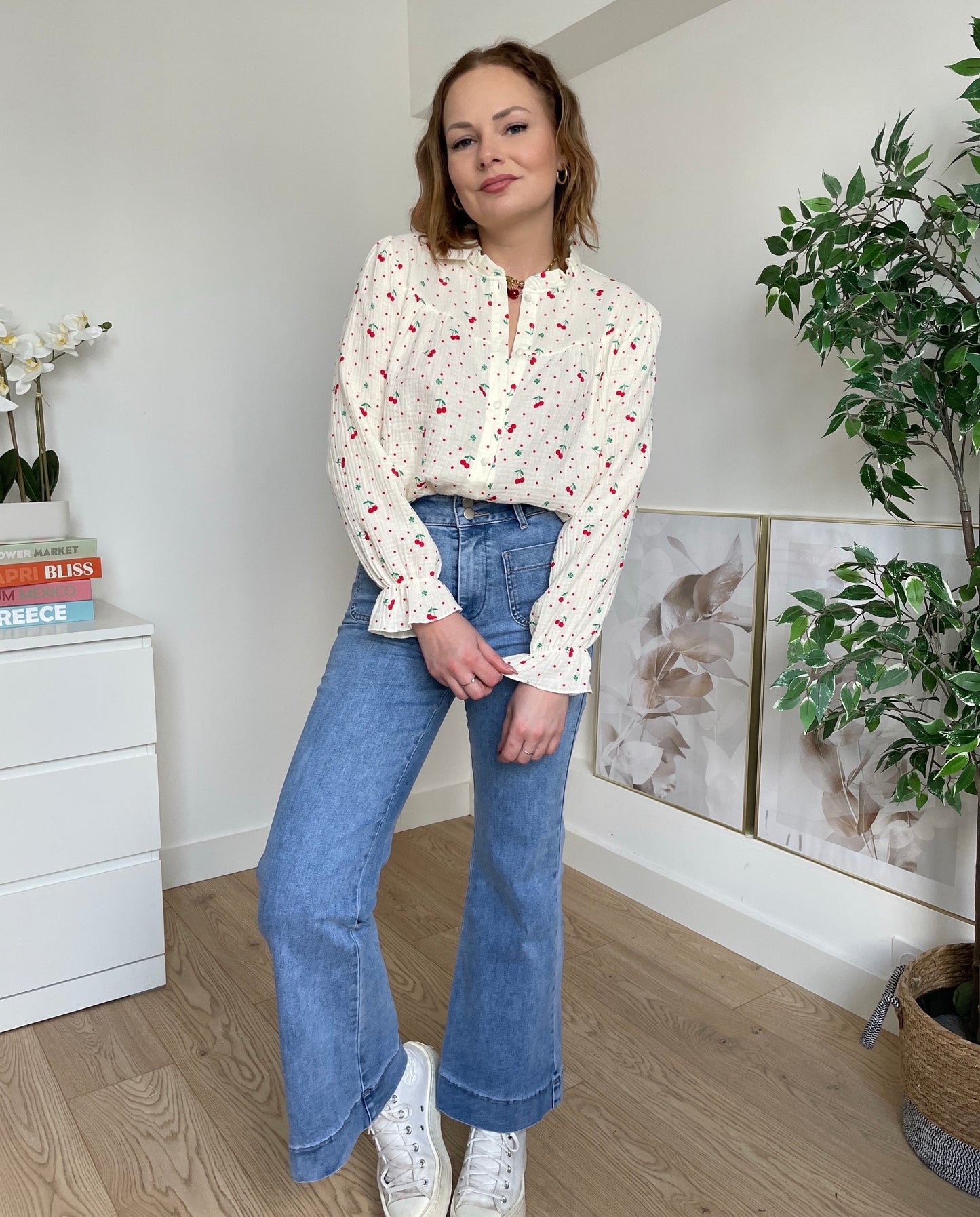 Jeans mid waist flare TOM
