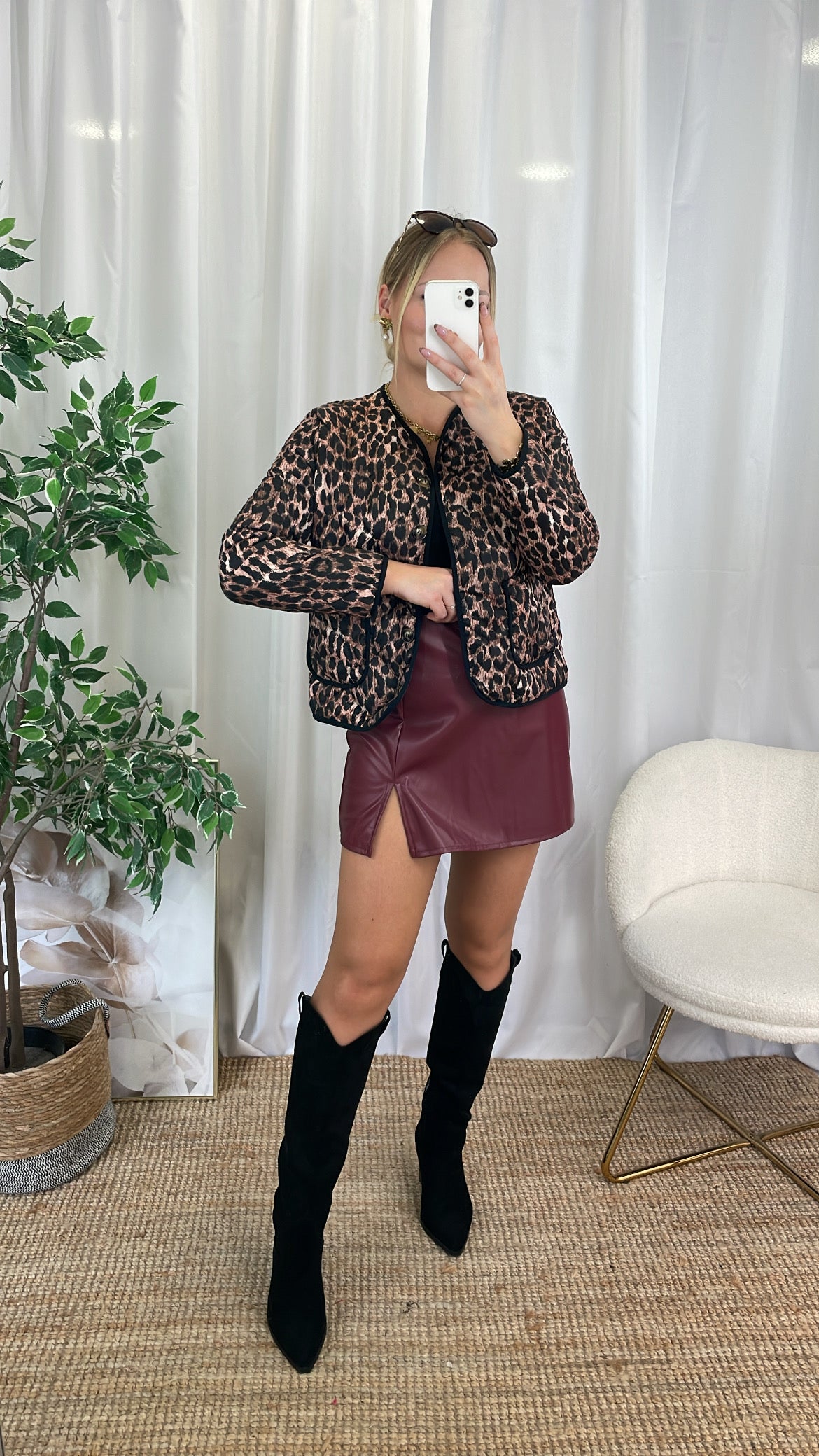 Jupe short bordeaux GINNA
