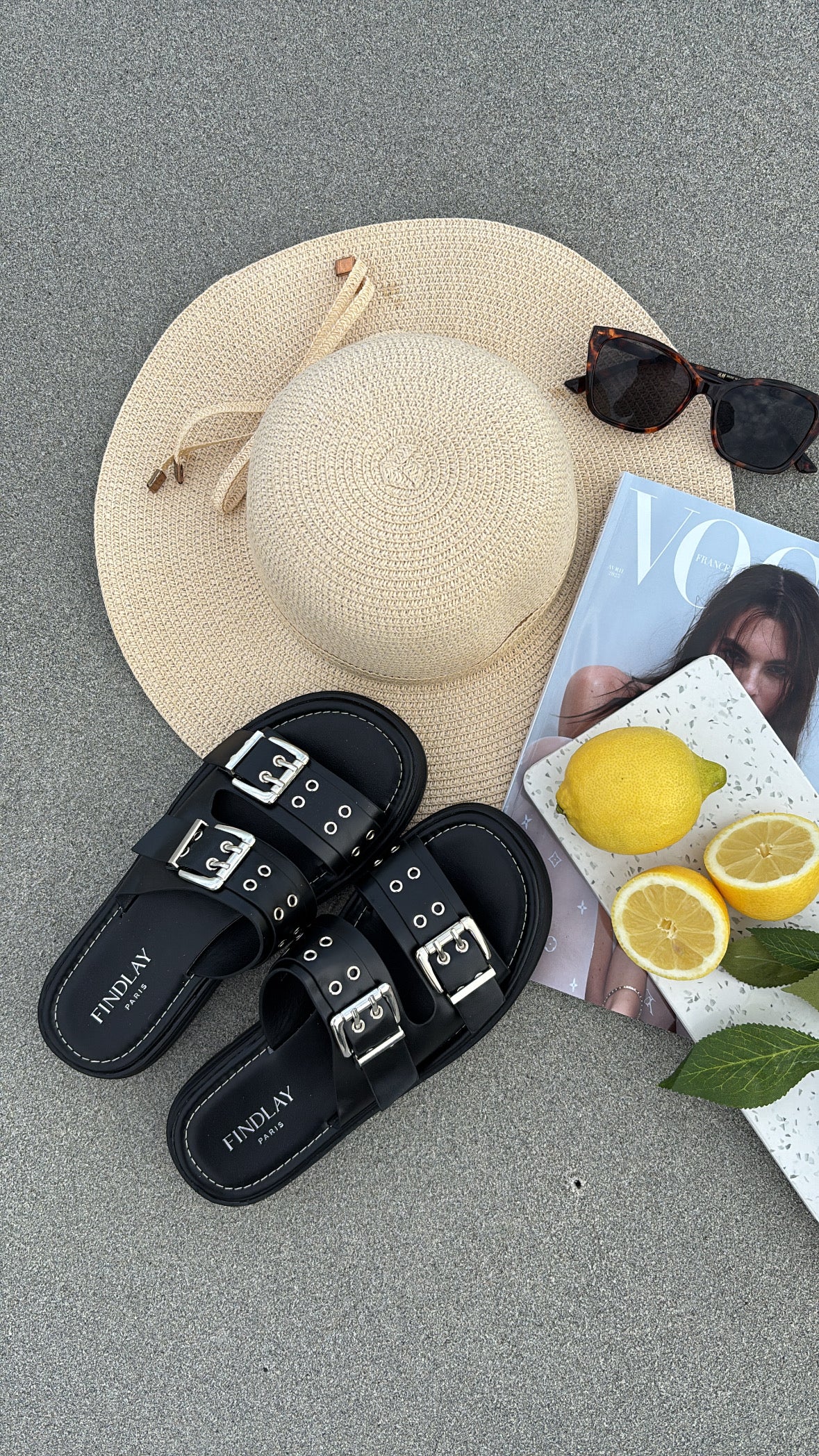 Mules noires MADELINE