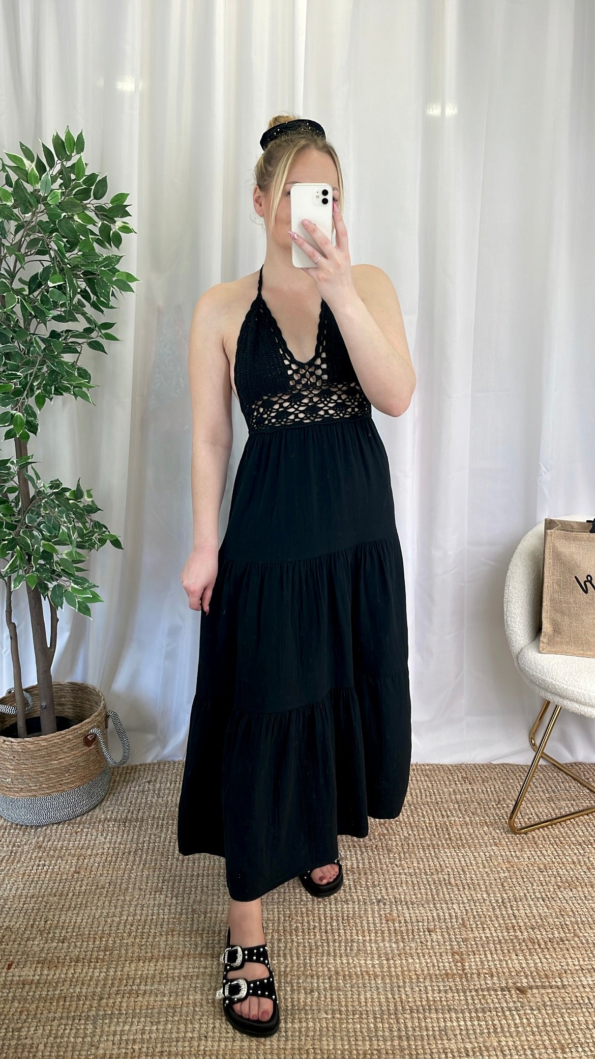Robe dentelle SONAIA - Noire