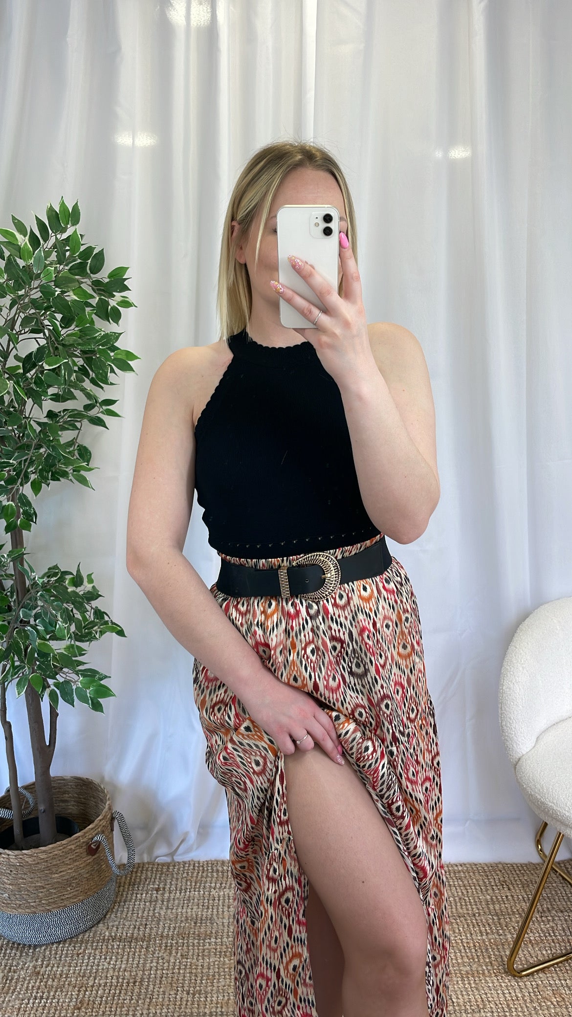 Jupe longue HASMINA - Orange