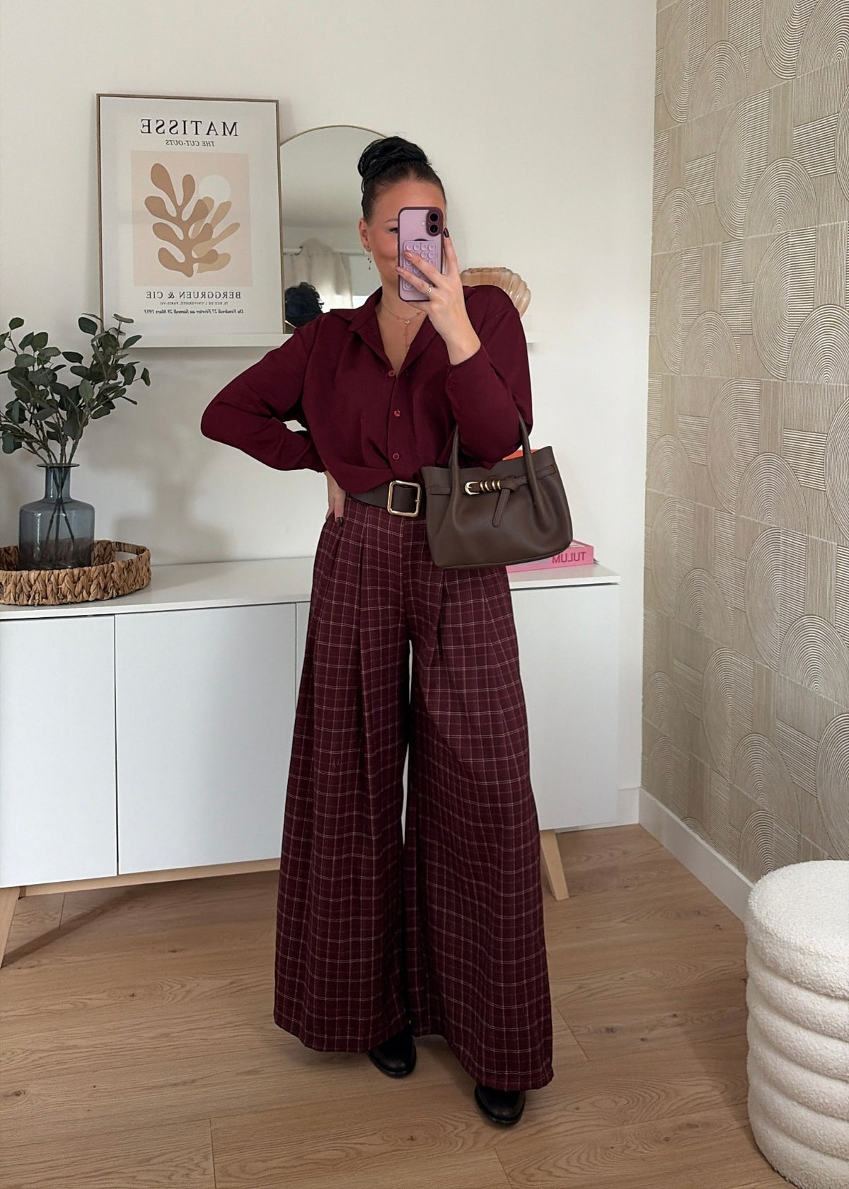 Chemisier bordeaux - SHANA