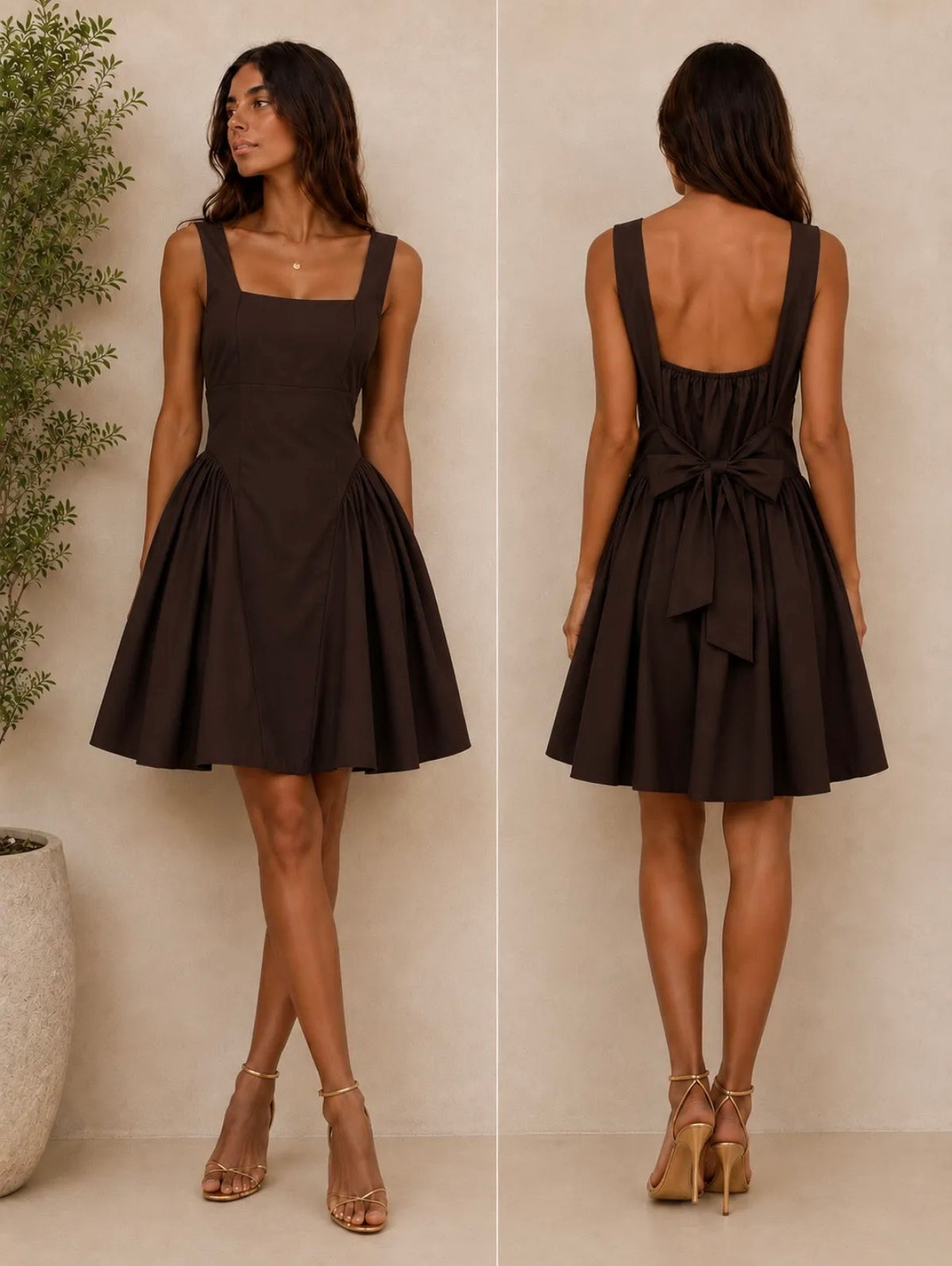 Robe courte choco - SANTA