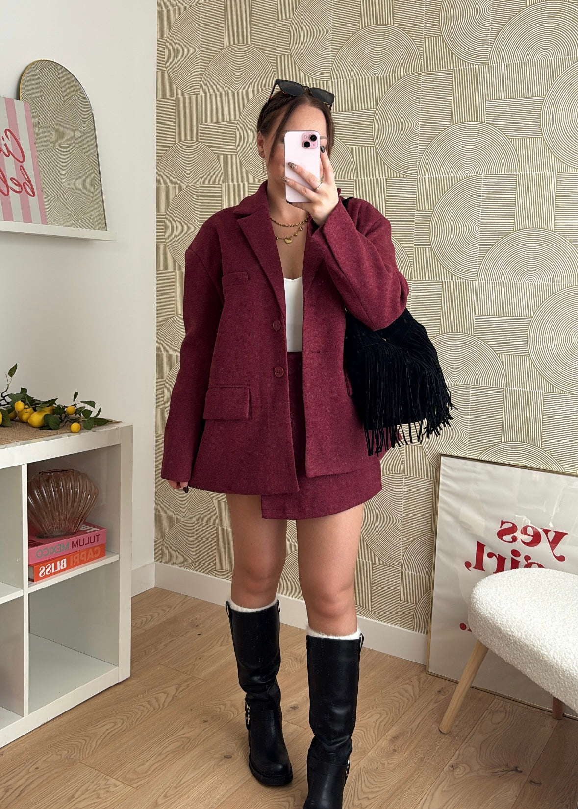 Blazer bordeaux - NAÏSSA