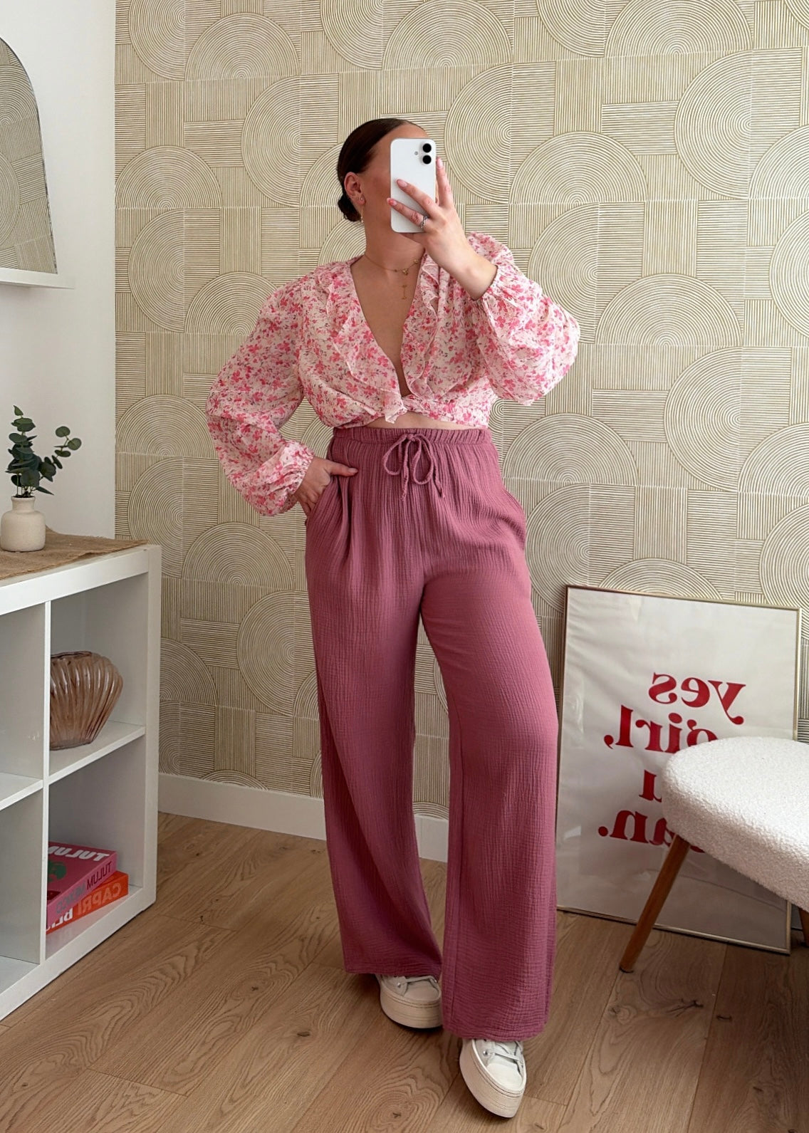 Pantalon rose - GAZE DE COTON