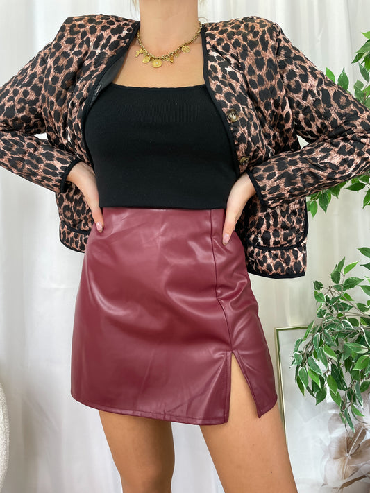 Jupe short bordeaux GINNA