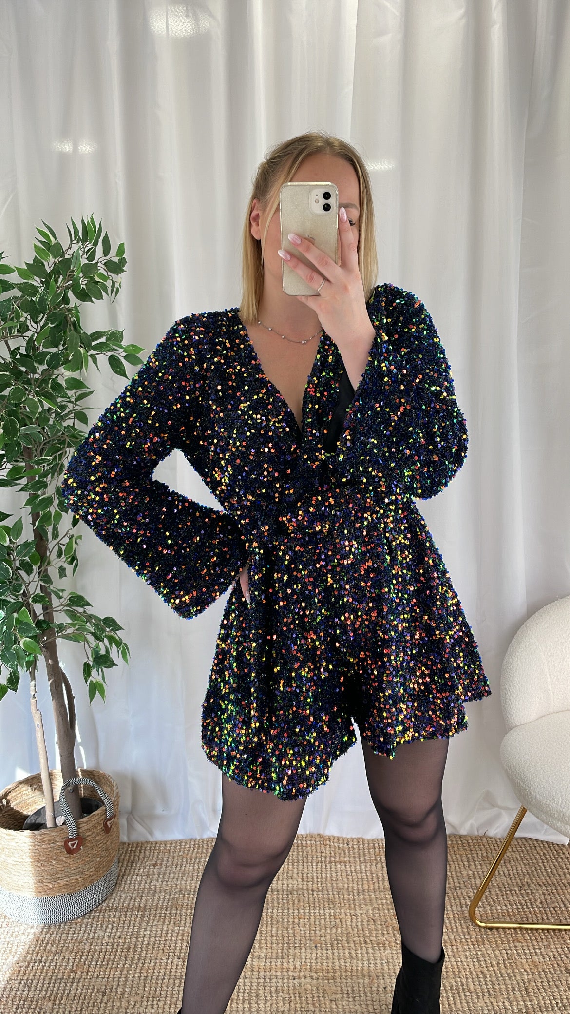 Combi-short multi couleur à sequins DIANA
