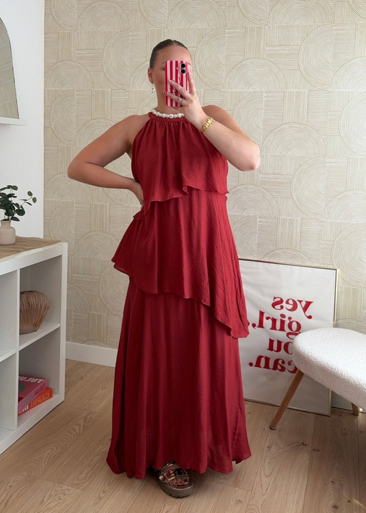 Robe longue rouille - ROMANE