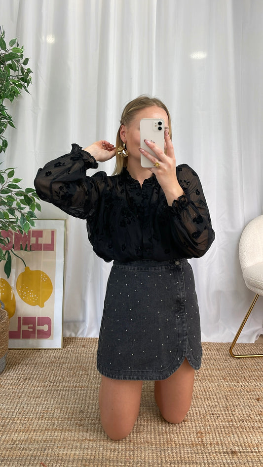 Chemisier noir FLORY