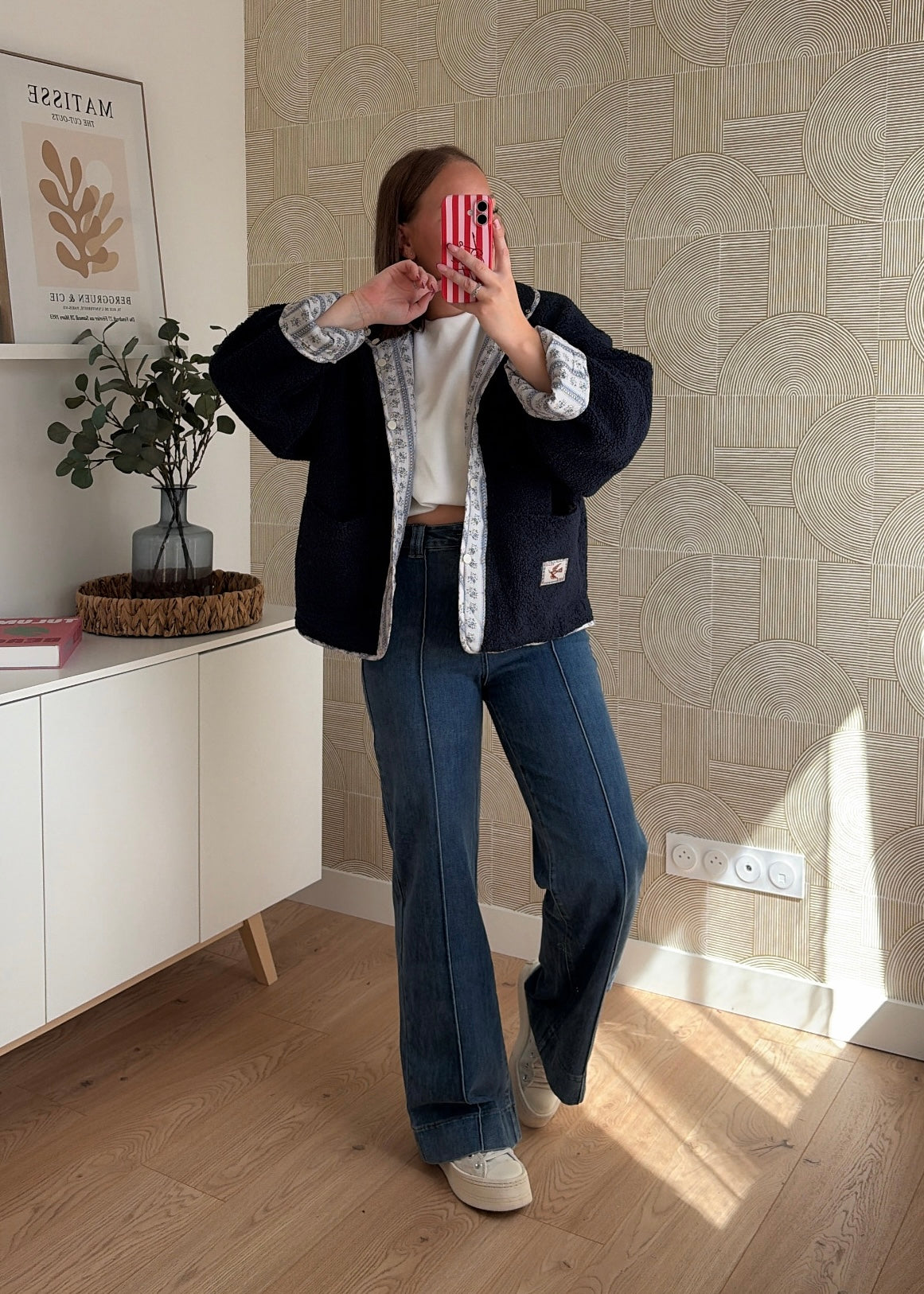 Veste réversible teddy navy - LORIA