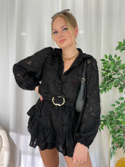 Jupe short noire HOZANA