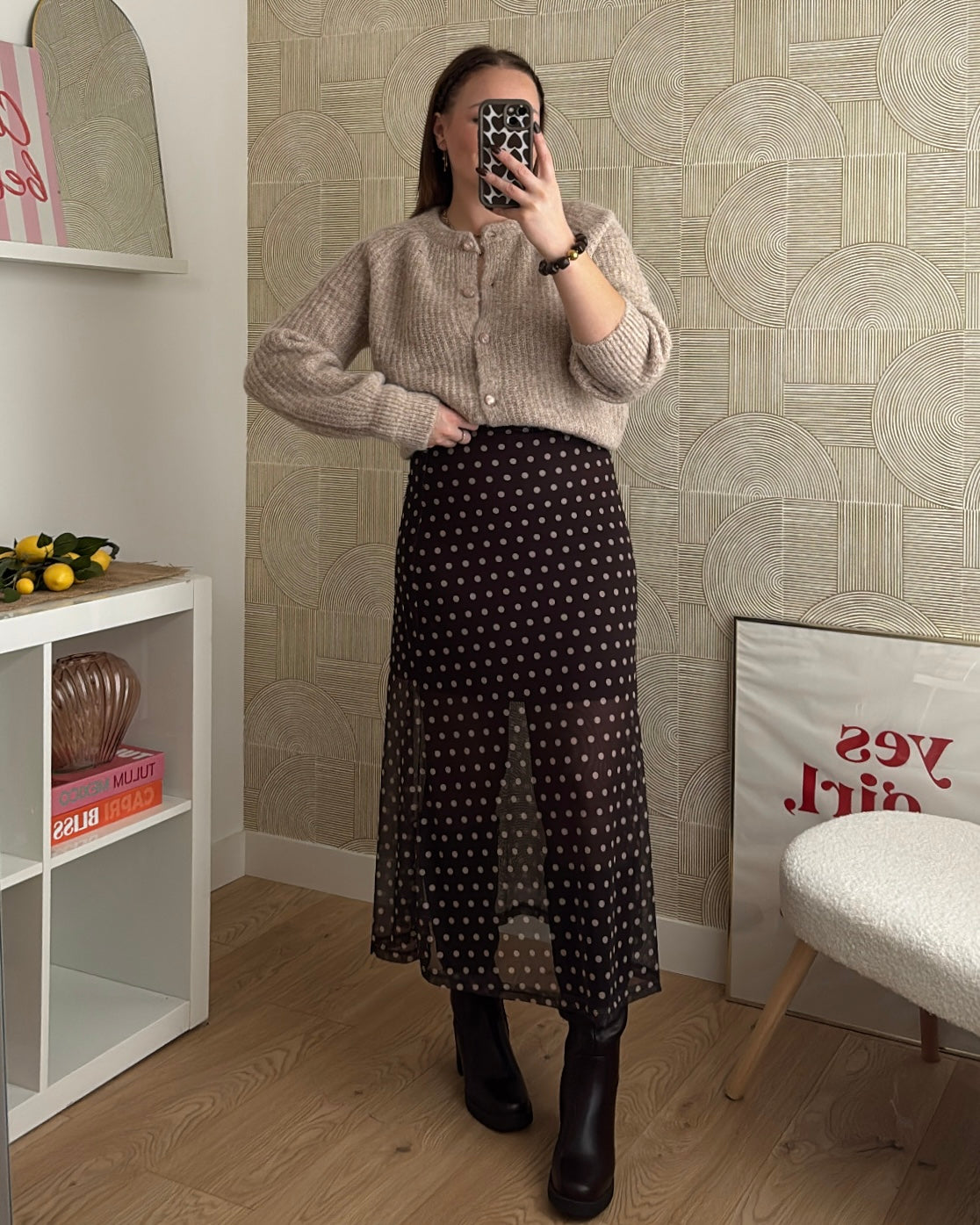 Jupe longue à pois - SHANE