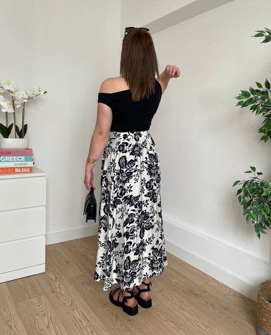 Jupe longue à motifs LOUANE