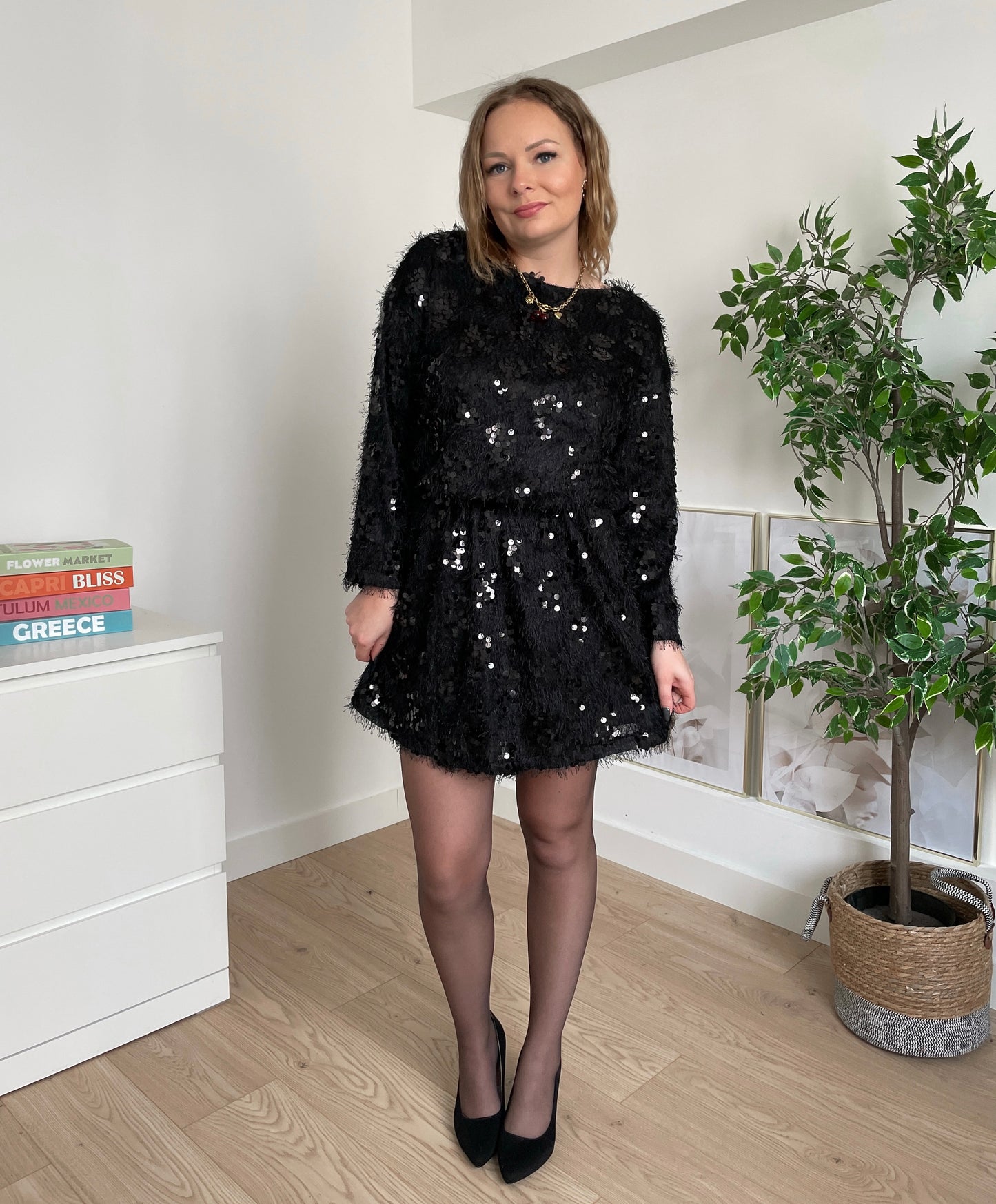 Robe à plumes noirs "L'ORIGINALE"
