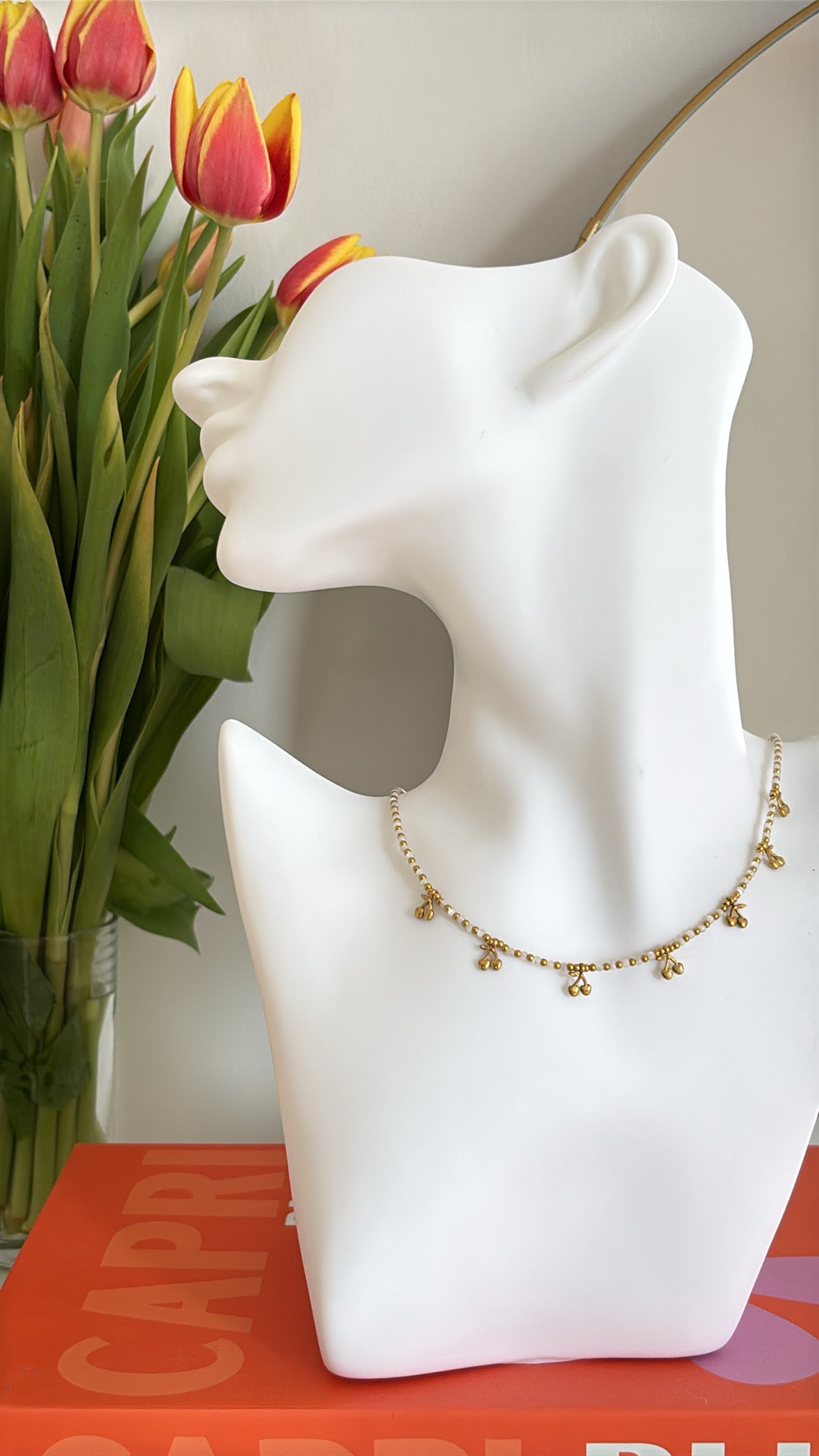 Collier cerise CASSIA