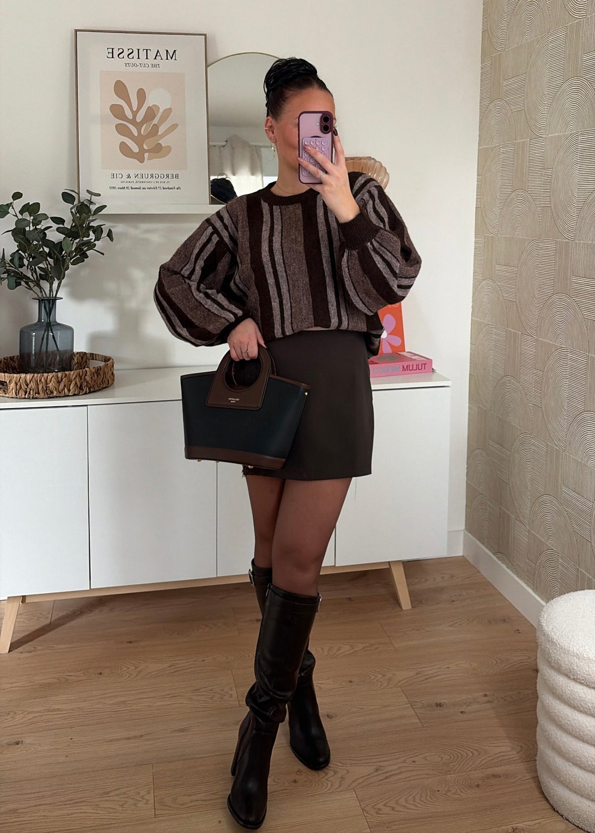 Pull à rayures choco - CHARLIE