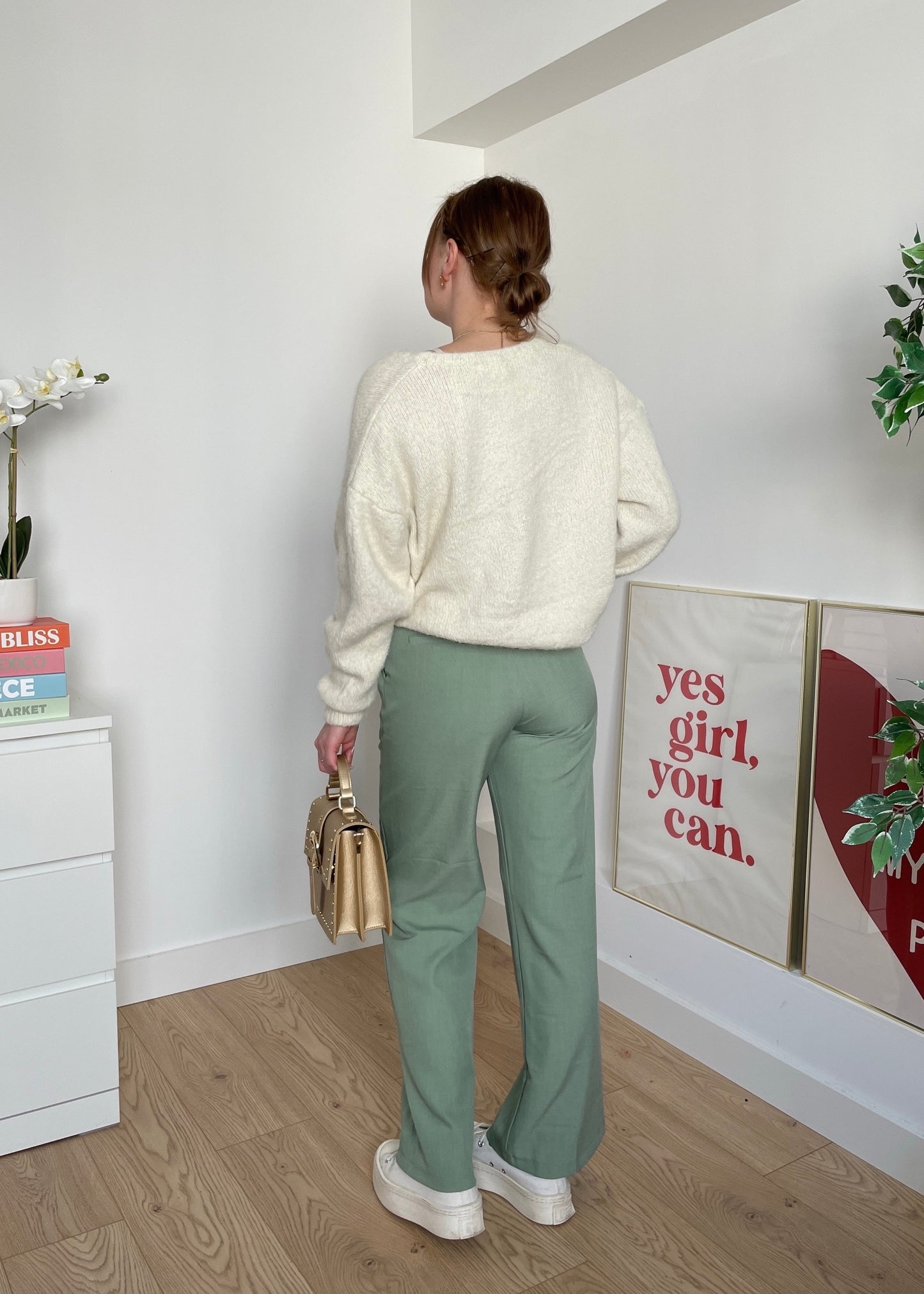 Pantalon tailleurs vert VIRIDIA
