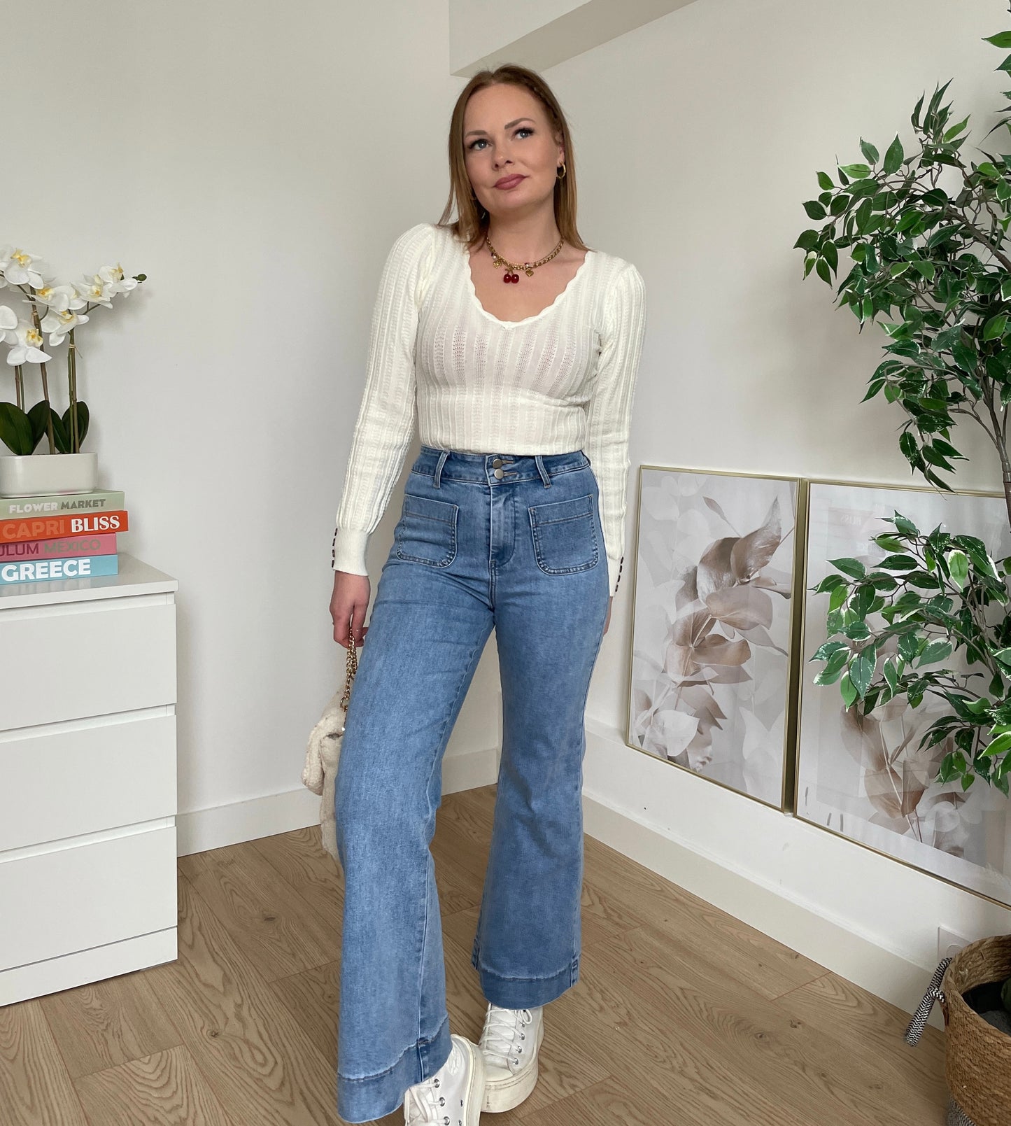 Jeans mid waist flare TOM