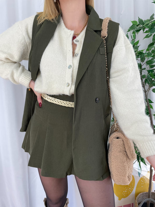 Jupe-short kaki OLD SCHOOL