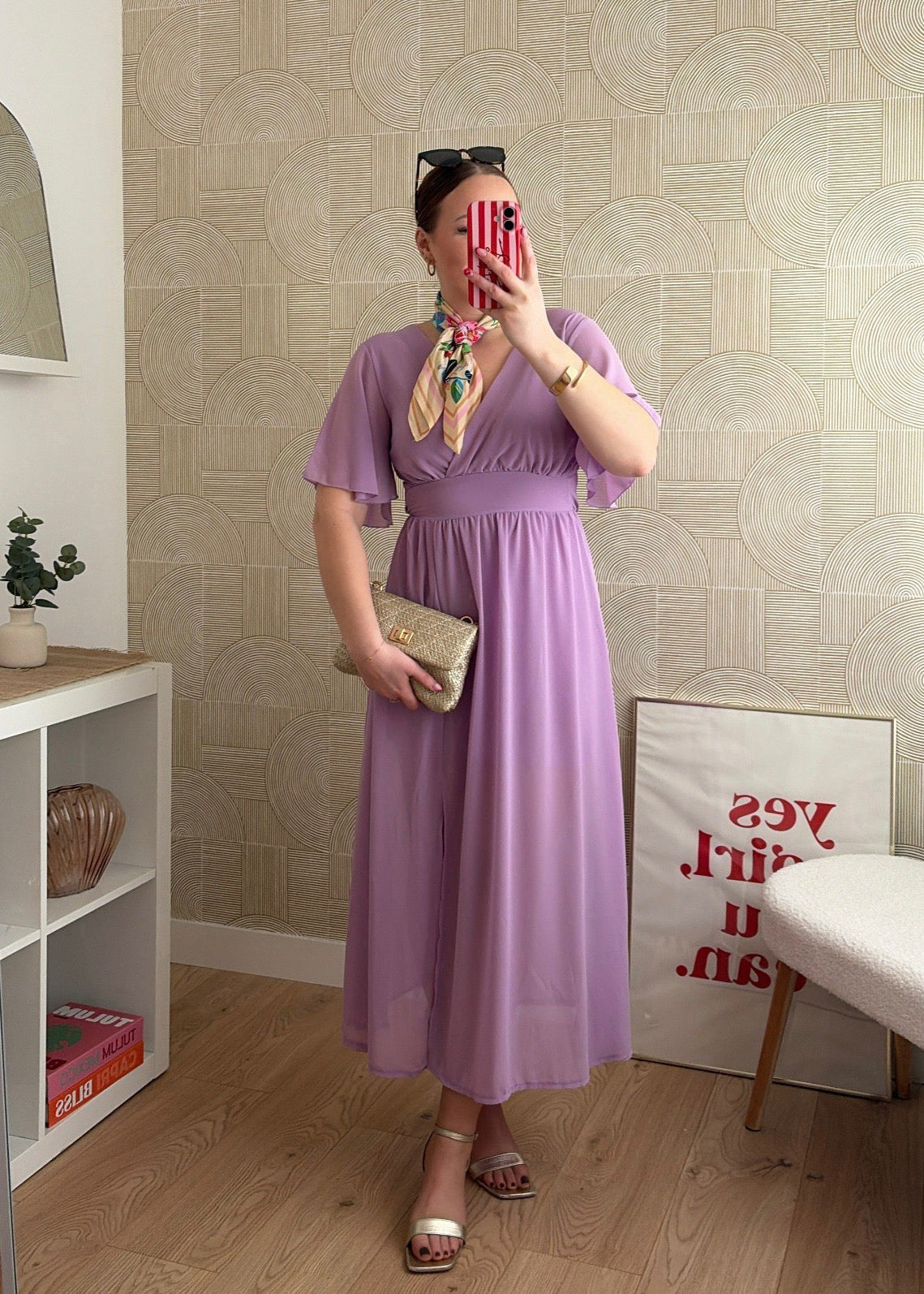 Robe longue parme - KARLIA