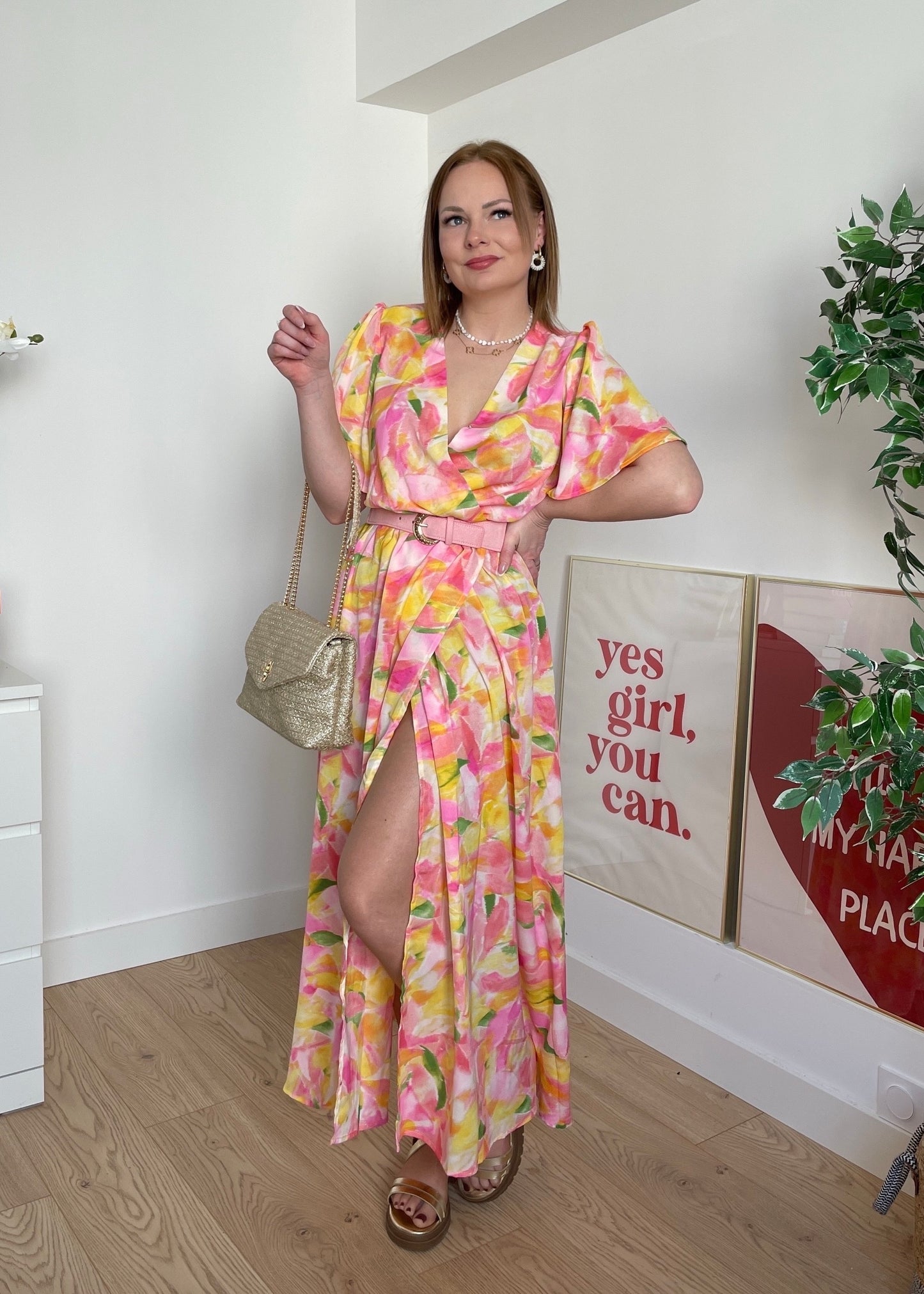Robe longue jaune VANESSA