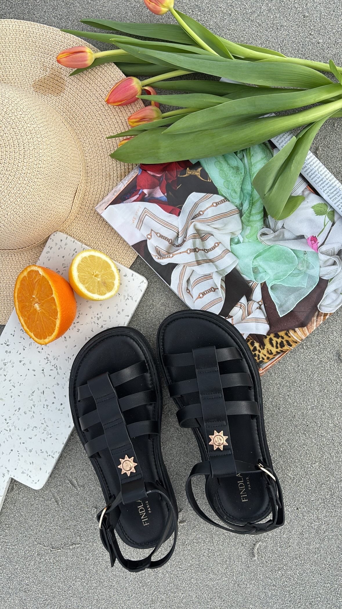 Sandales noires JADE
