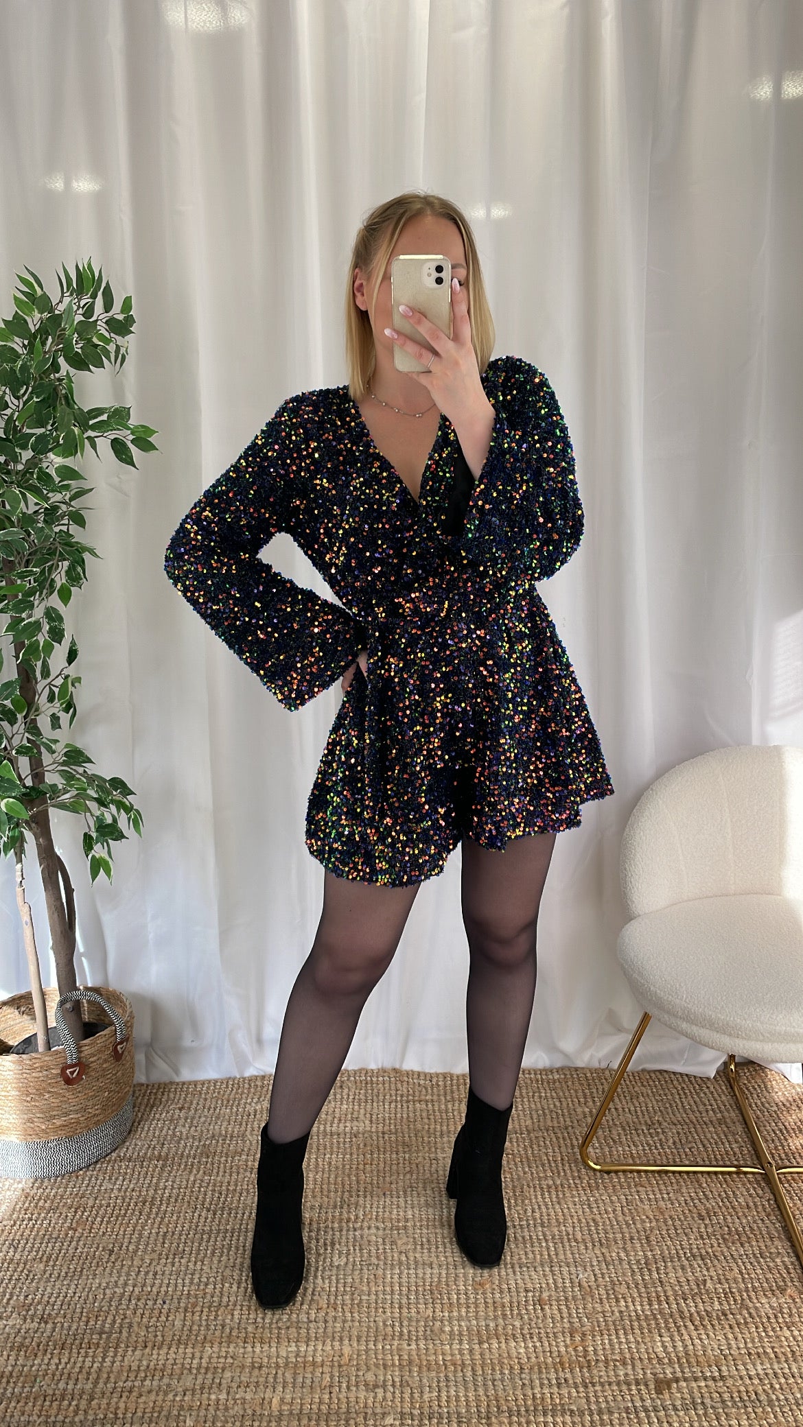 Combi-short multi couleur à sequins DIANA