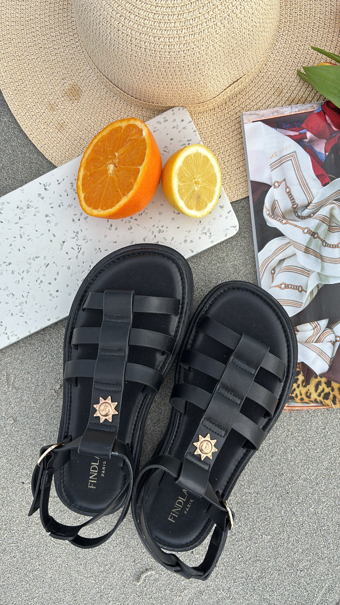 Sandales noires JADE