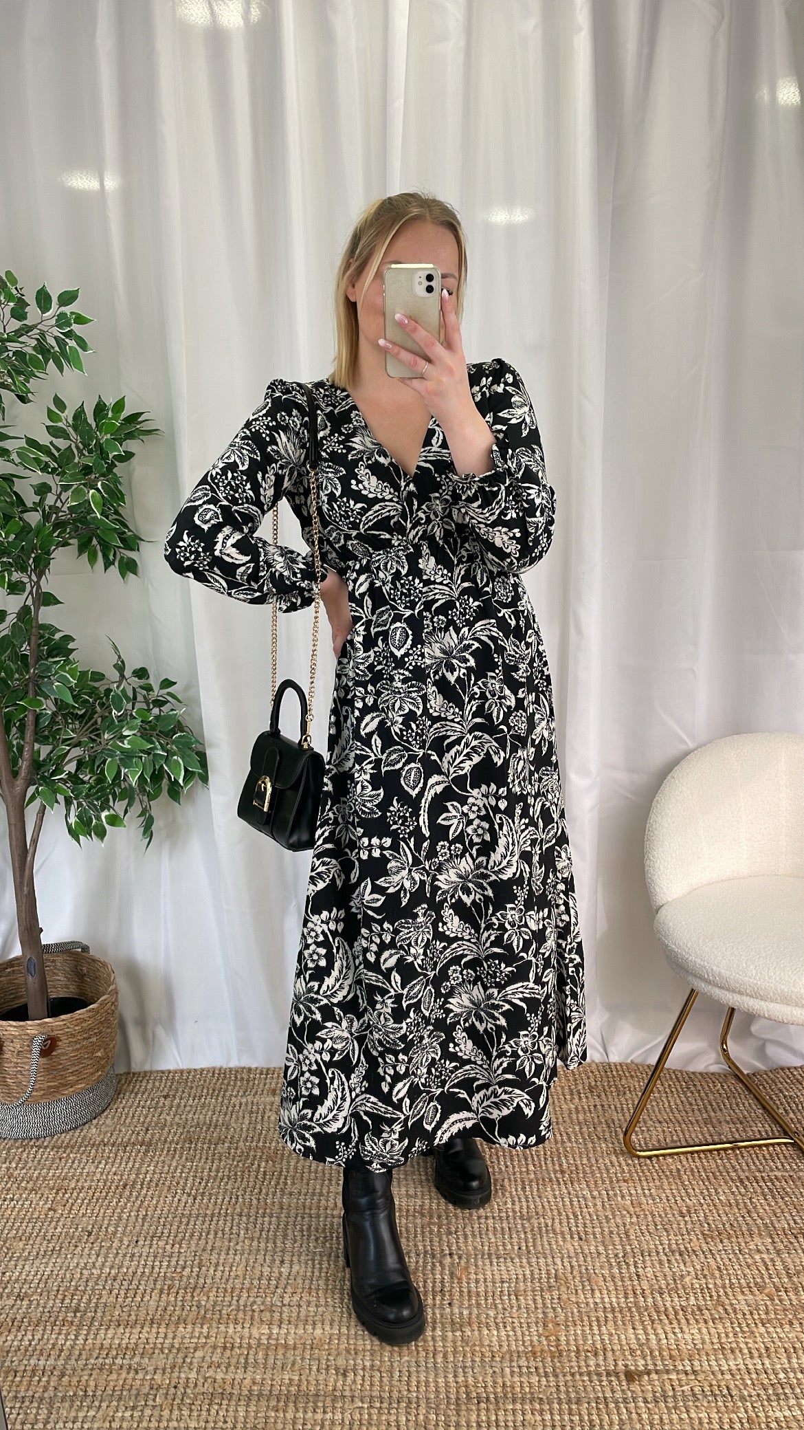 Robe longue à fleurs OLIA