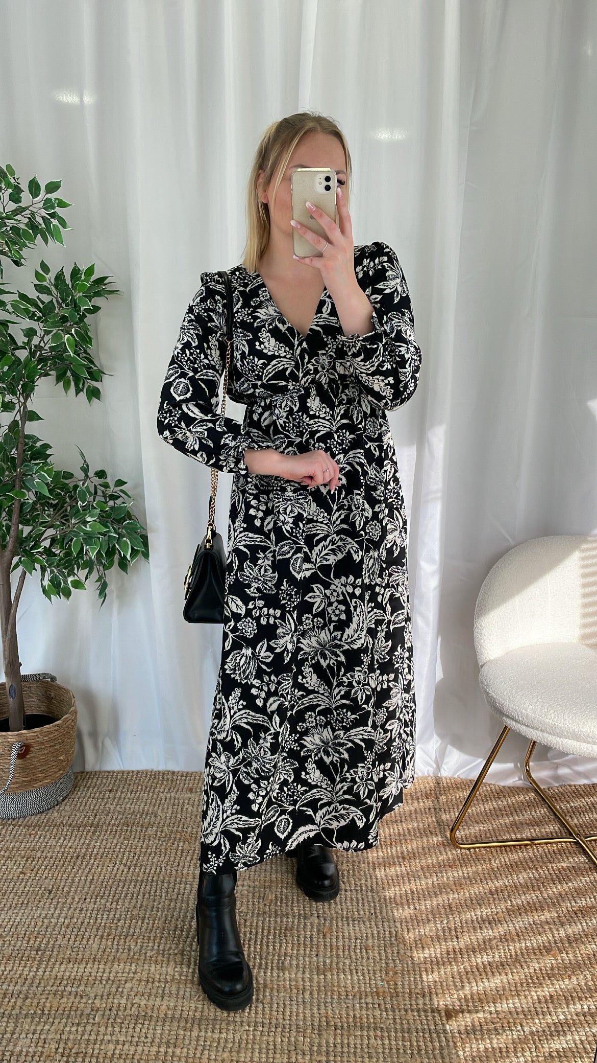 Robe longue à fleurs OLIA
