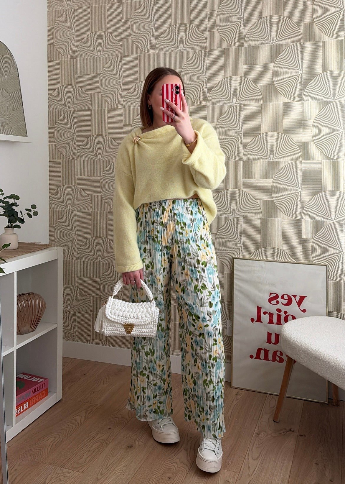 Pantalon plissé jaune - INAYA