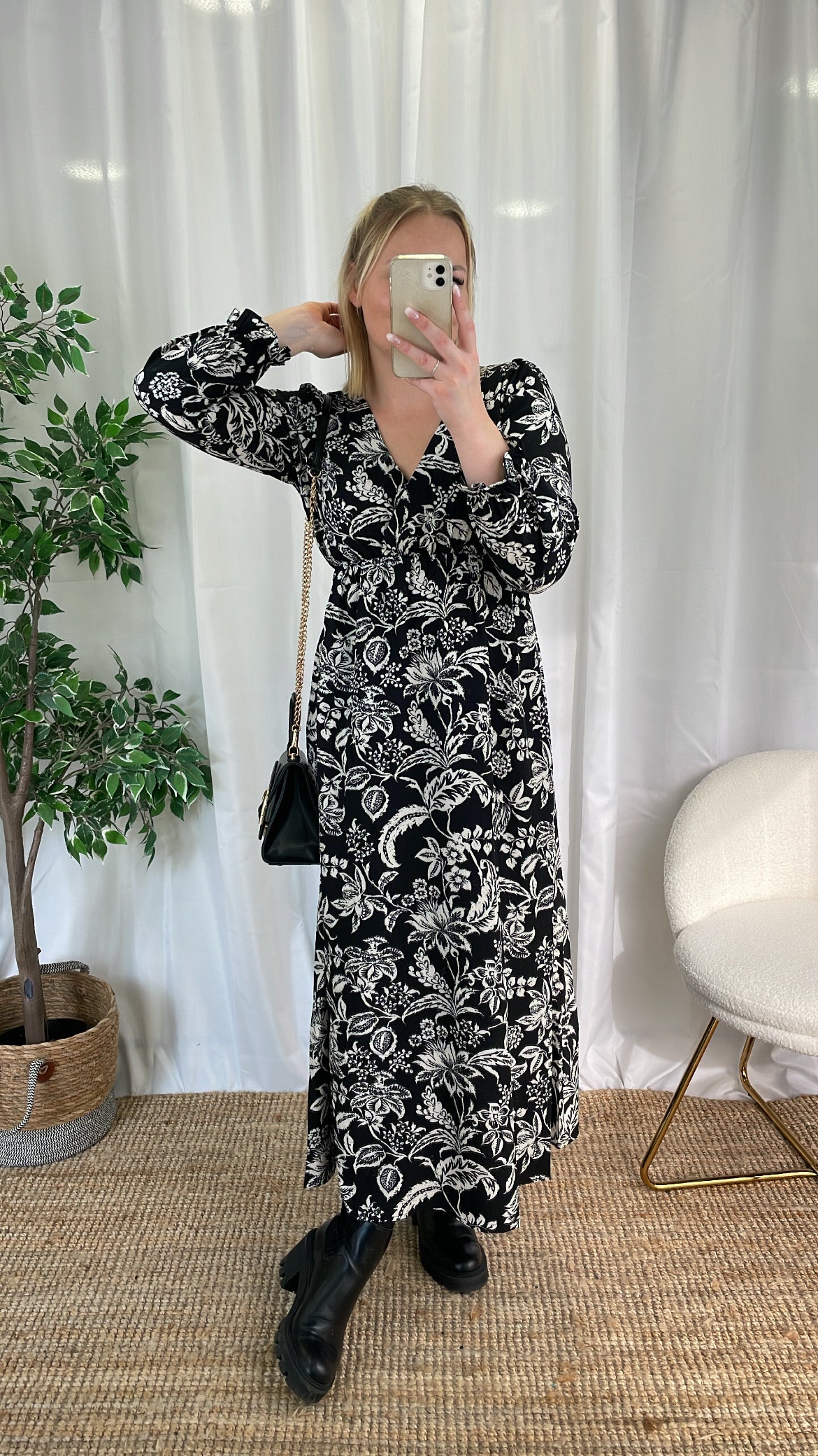 Robe longue à fleurs OLIA