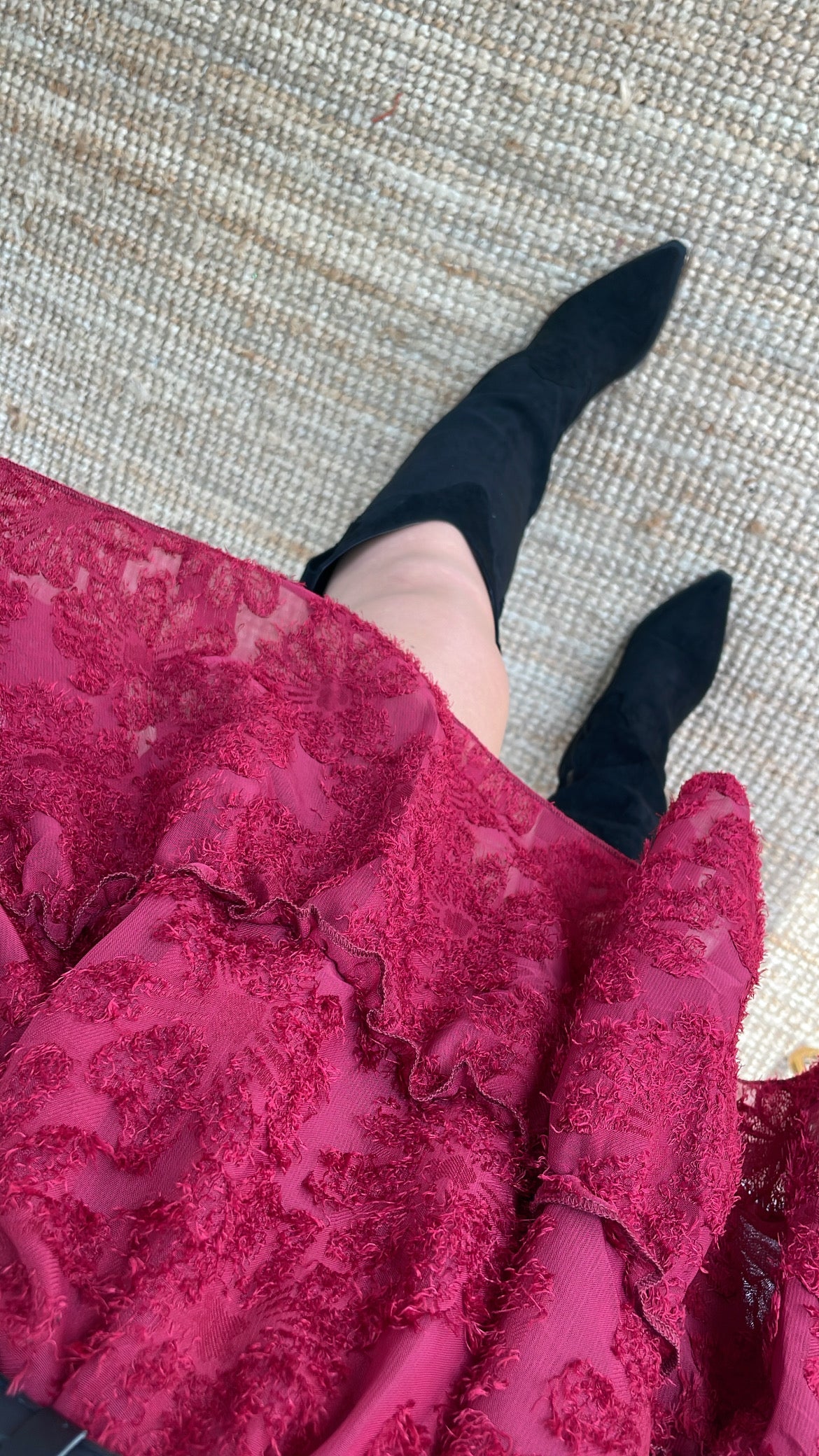 Robe bordeaux YVETTE