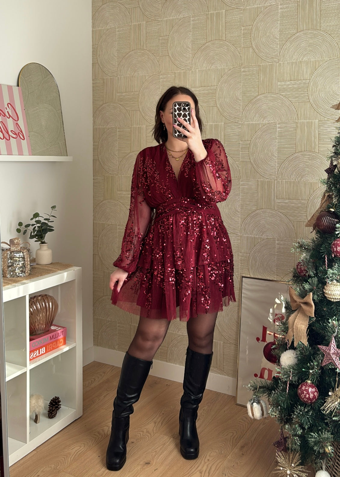 Robe bordeaux "LA PETILLANTE"