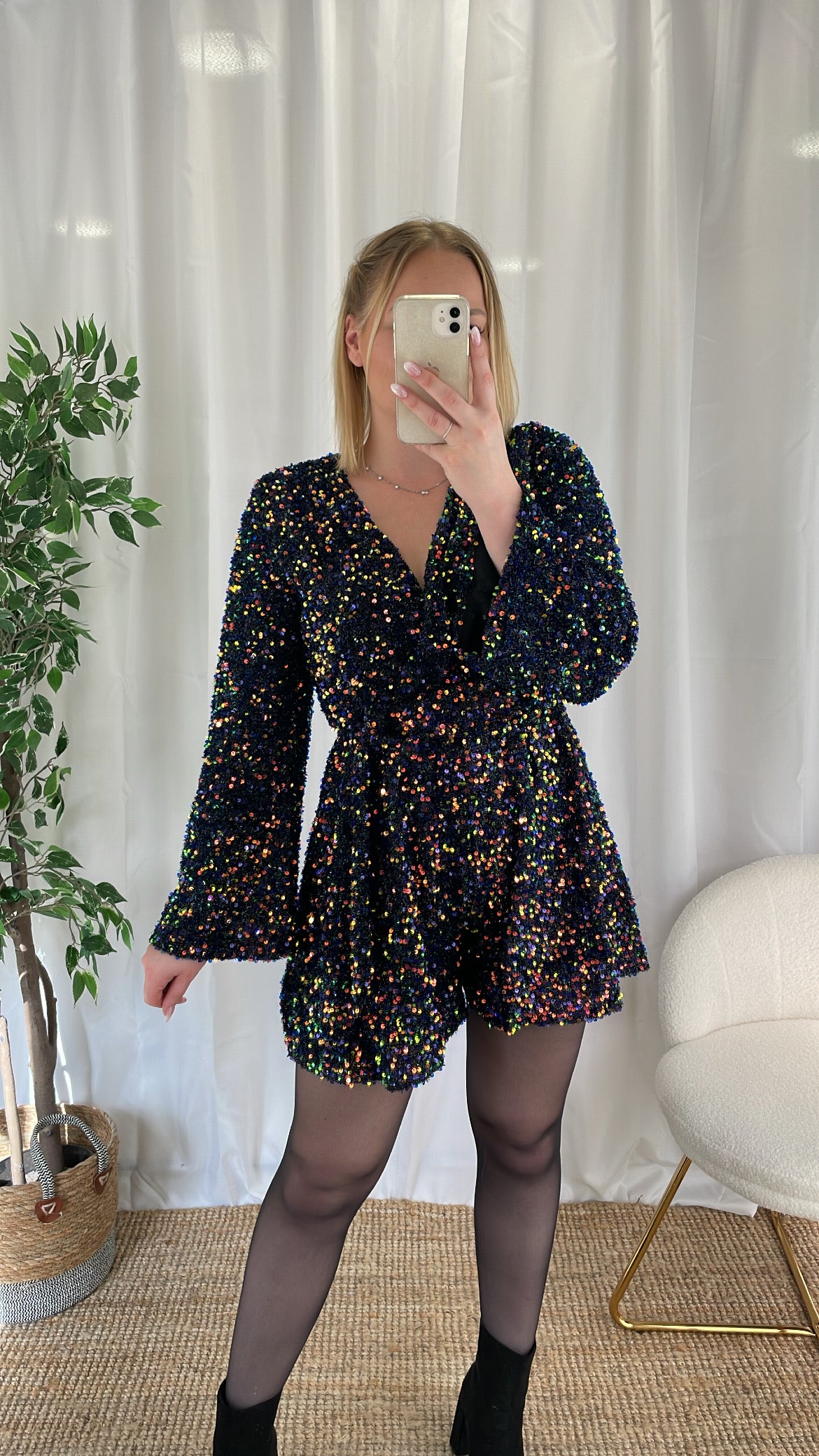 Combi-short multi couleur à sequins DIANA